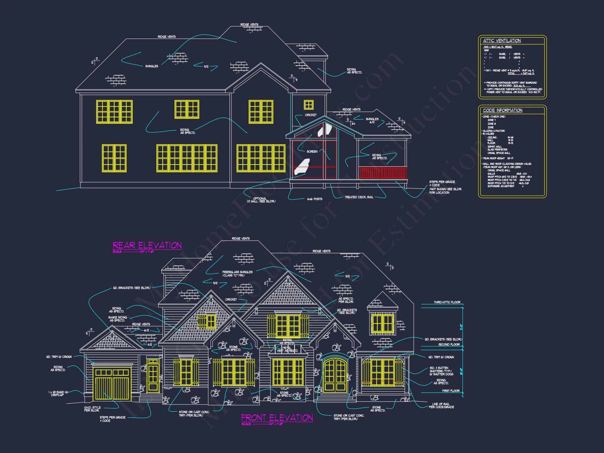 Classic house Floor Plan with Architectural Designs & Features