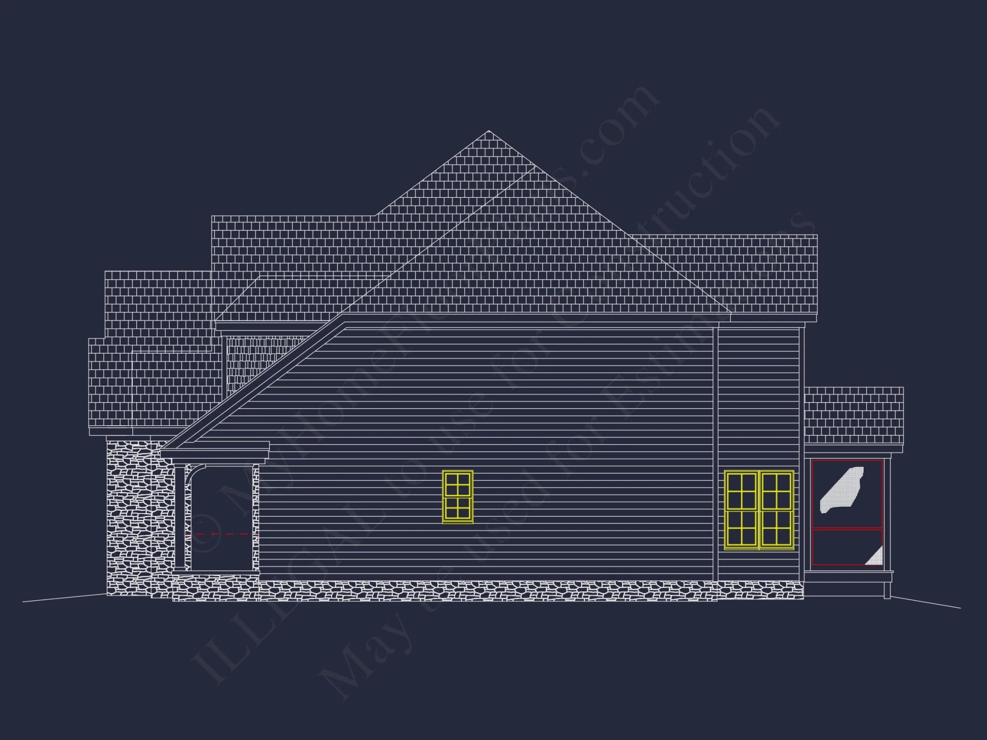 Classic house Floor Plan with Architectural Designs & Features