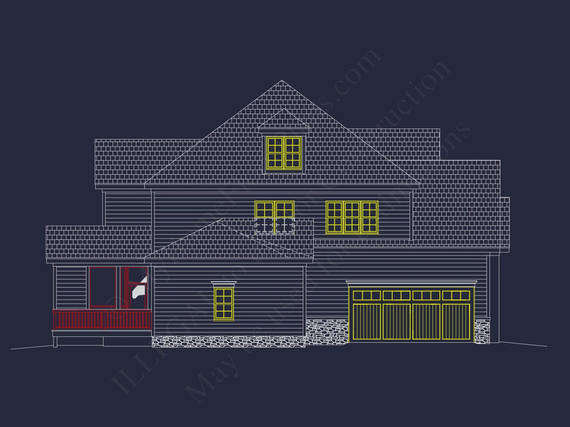 Classic house Floor Plan with Architectural Designs & Features