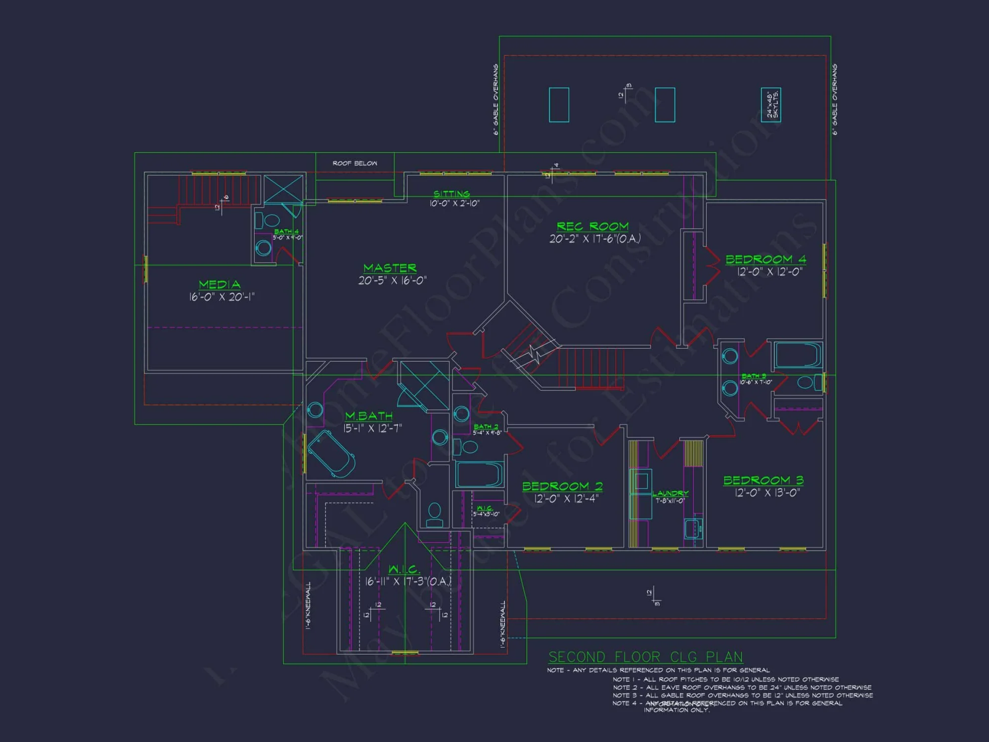 Spacious Colonial Farmhouse house Plan with CAD Designs