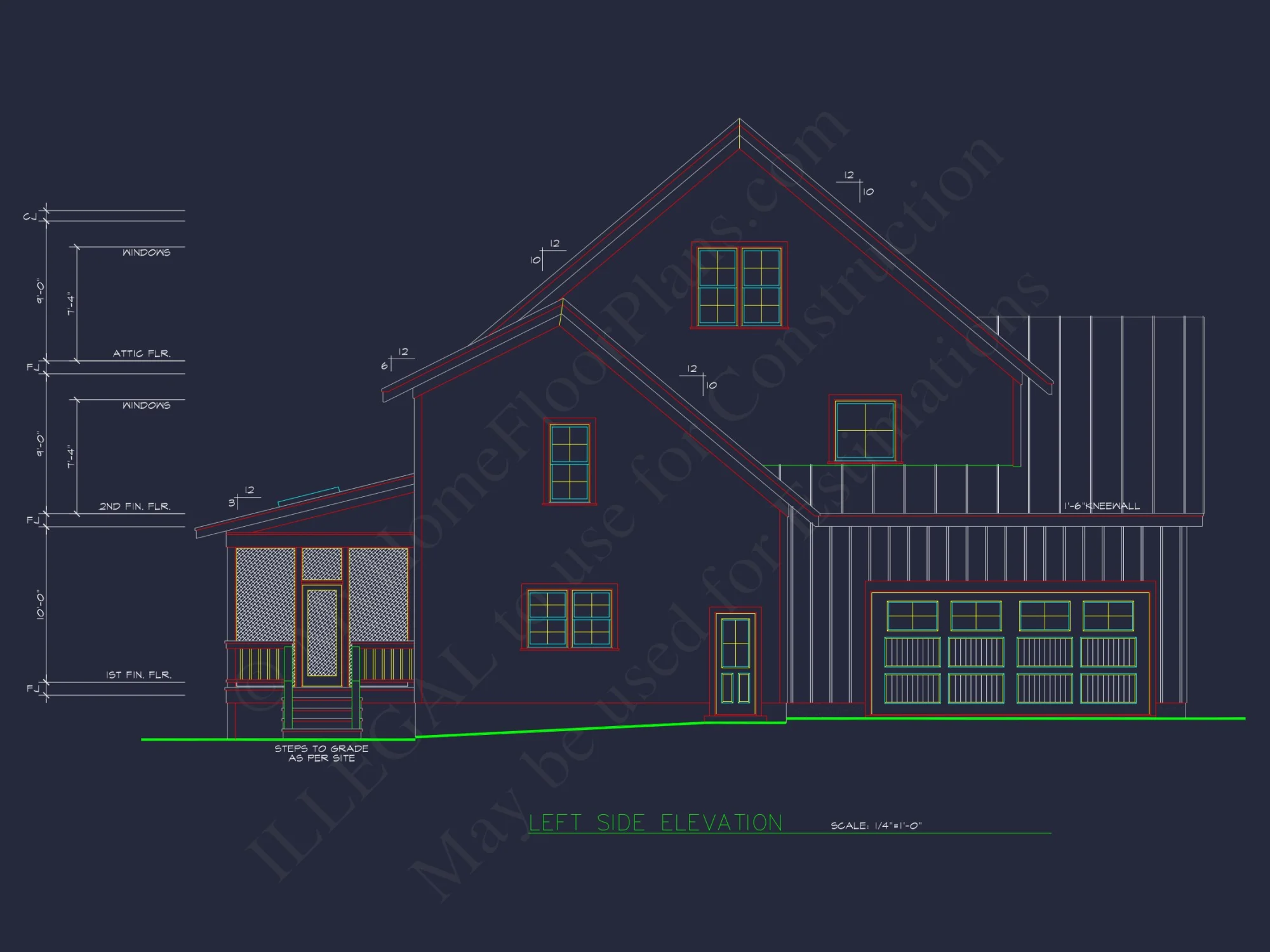 Spacious Colonial Farmhouse house Plan with CAD Designs