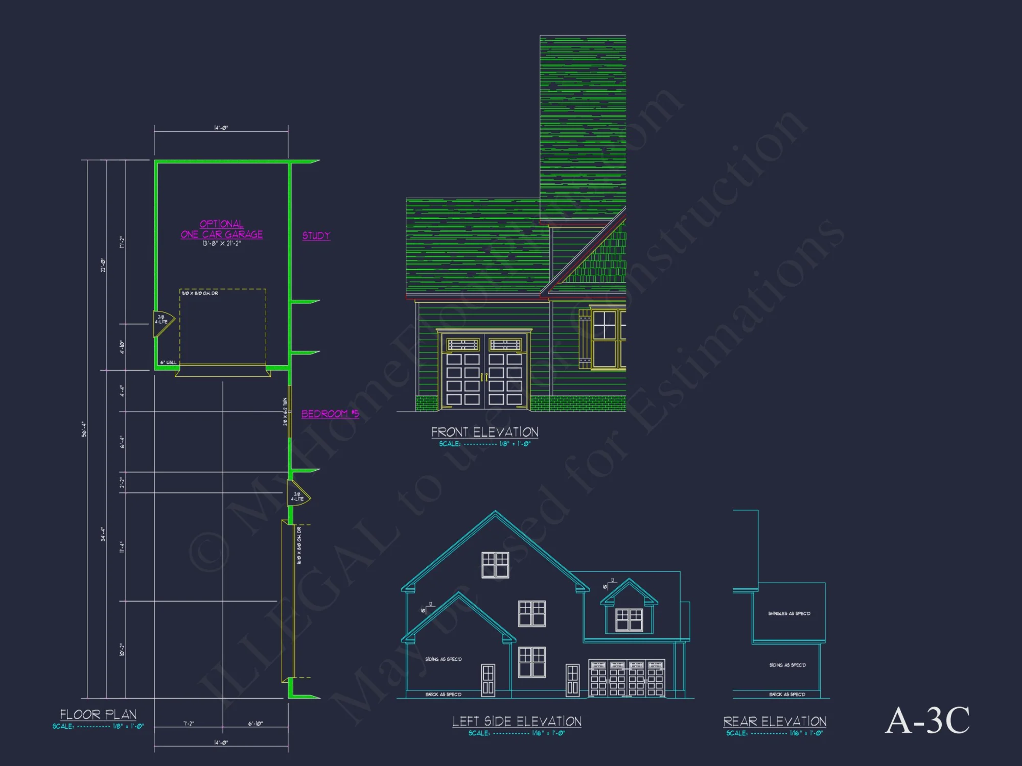 Traditional Colonial house Plan with Detailed CAD Designs