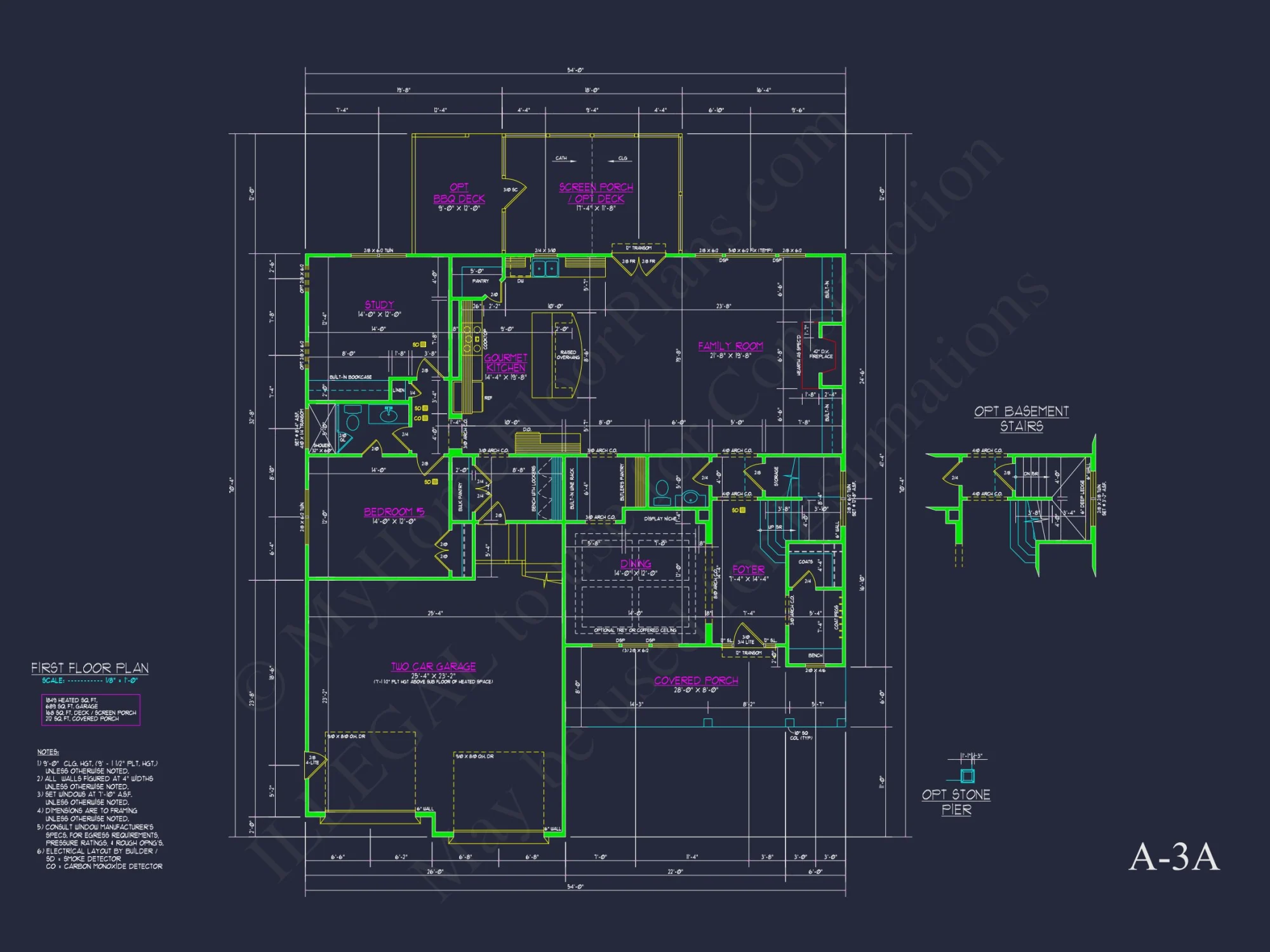 Traditional Colonial house Plan with Detailed CAD Designs