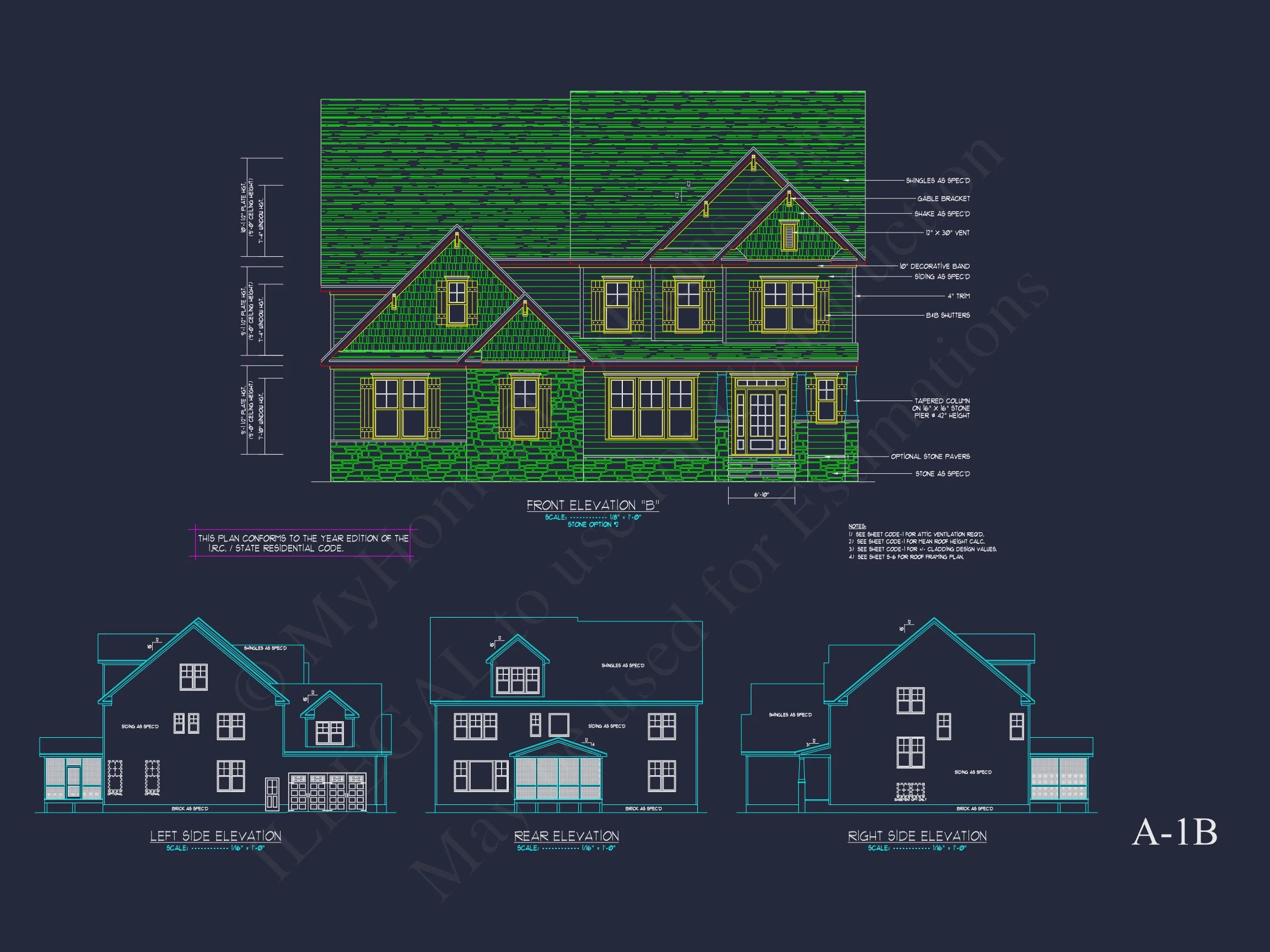 Traditional Colonial house Plan with Detailed CAD Designs