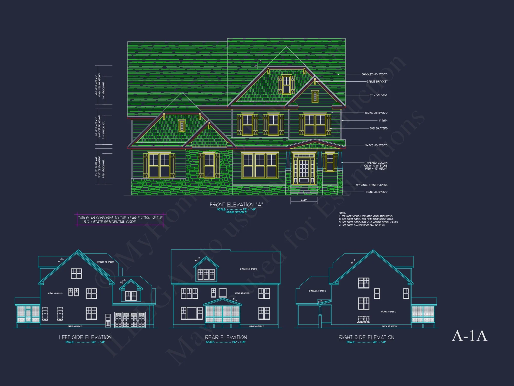 Traditional Colonial house Plan with Detailed CAD Designs