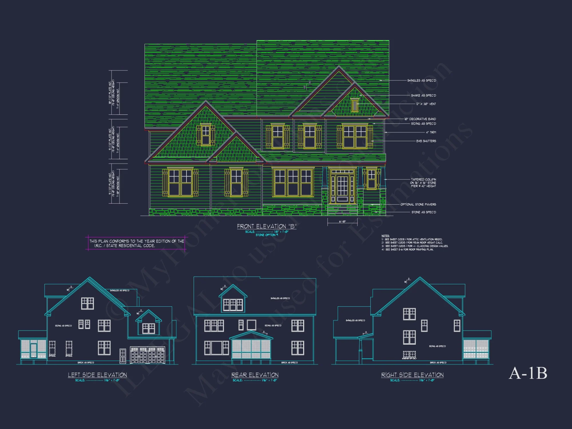 Traditional Colonial house Plan with Detailed CAD Designs
