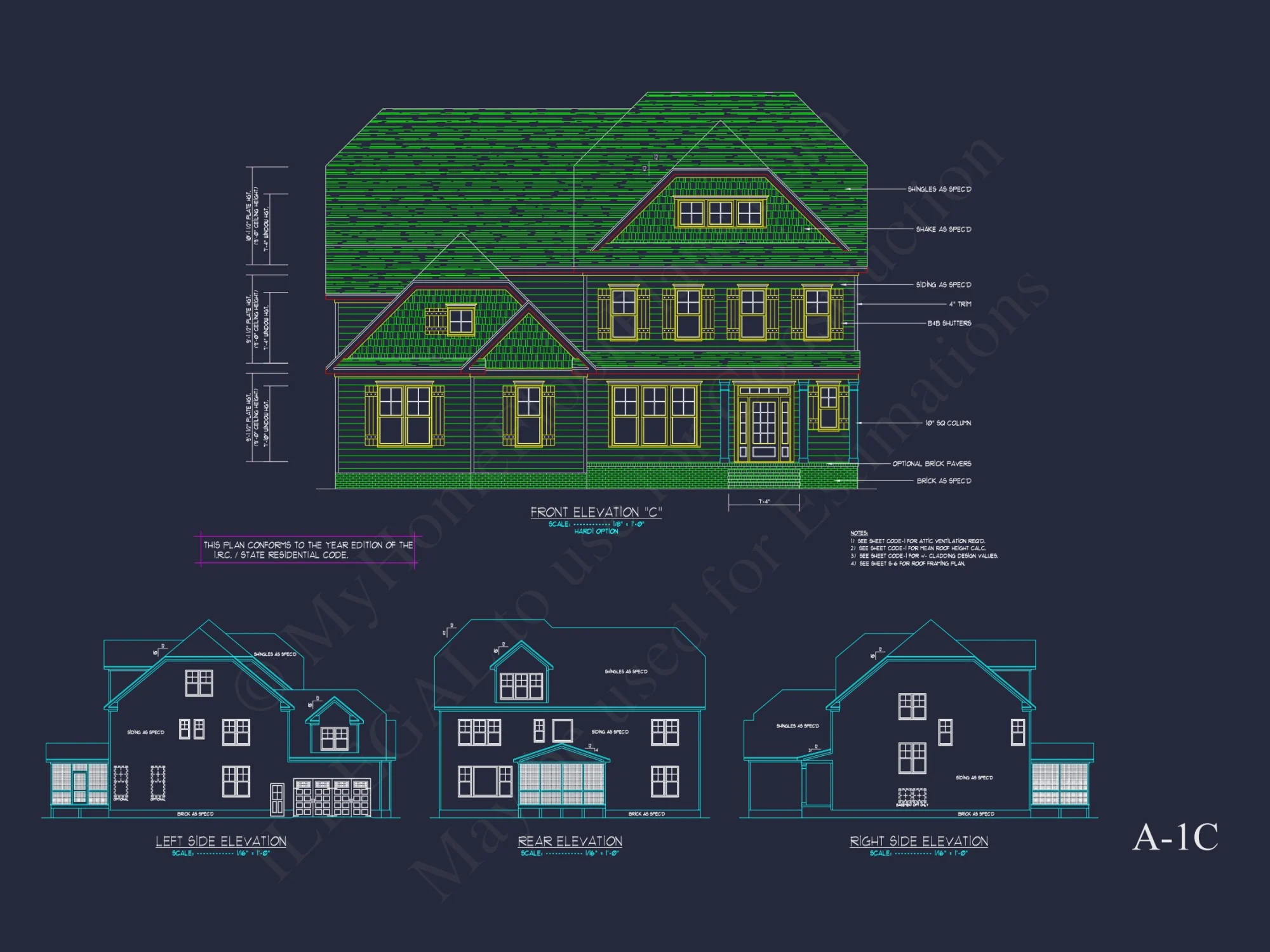 Traditional Colonial house Plan with Detailed CAD Designs