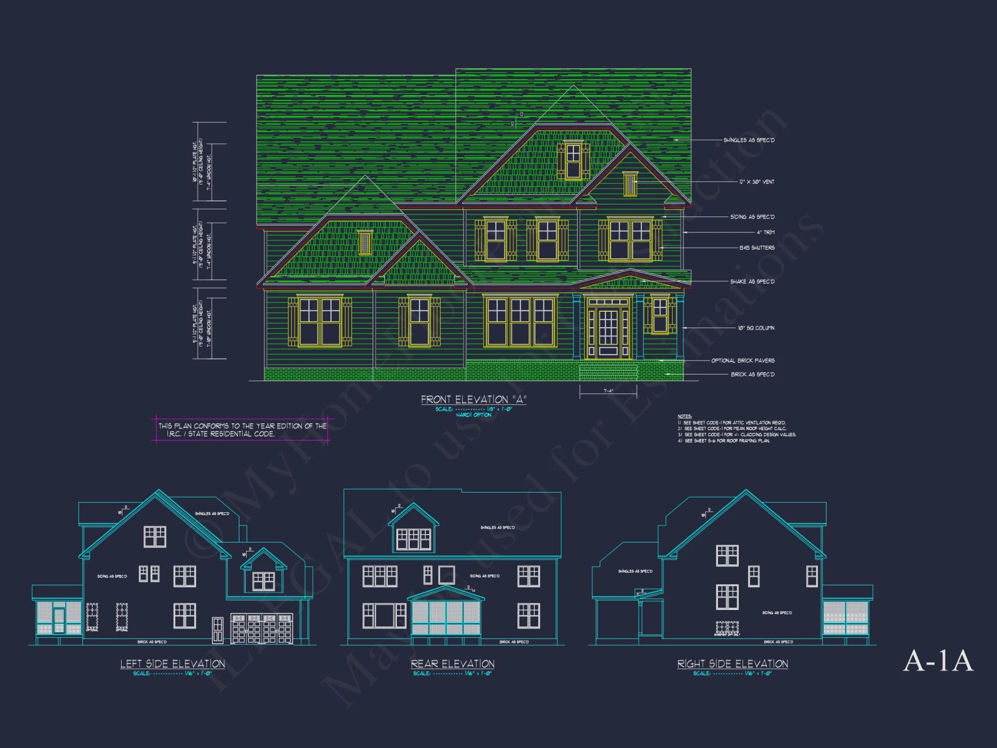 Traditional Colonial house Plan with Detailed CAD Designs