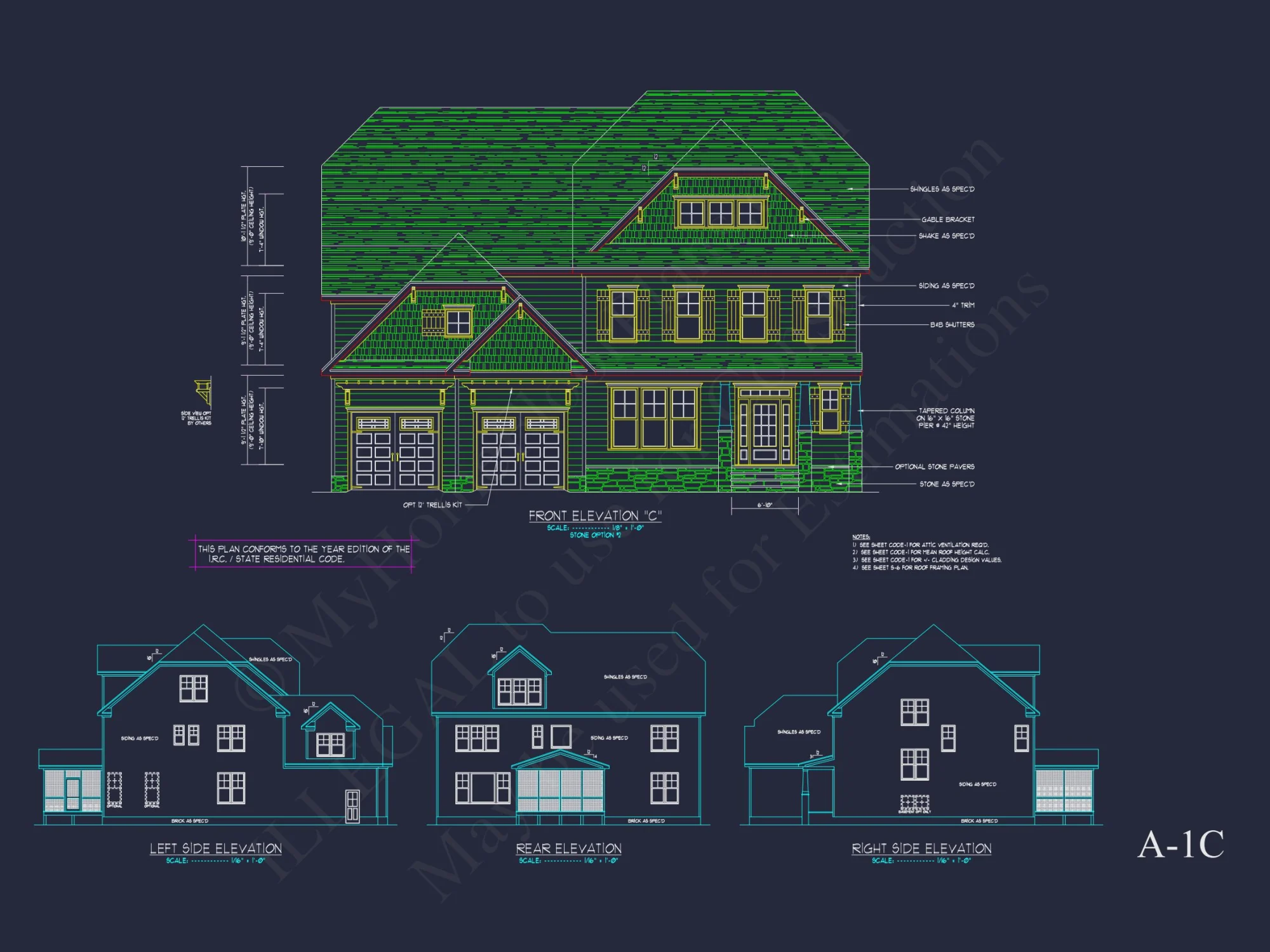 Traditional Colonial house Plan with Detailed CAD Designs