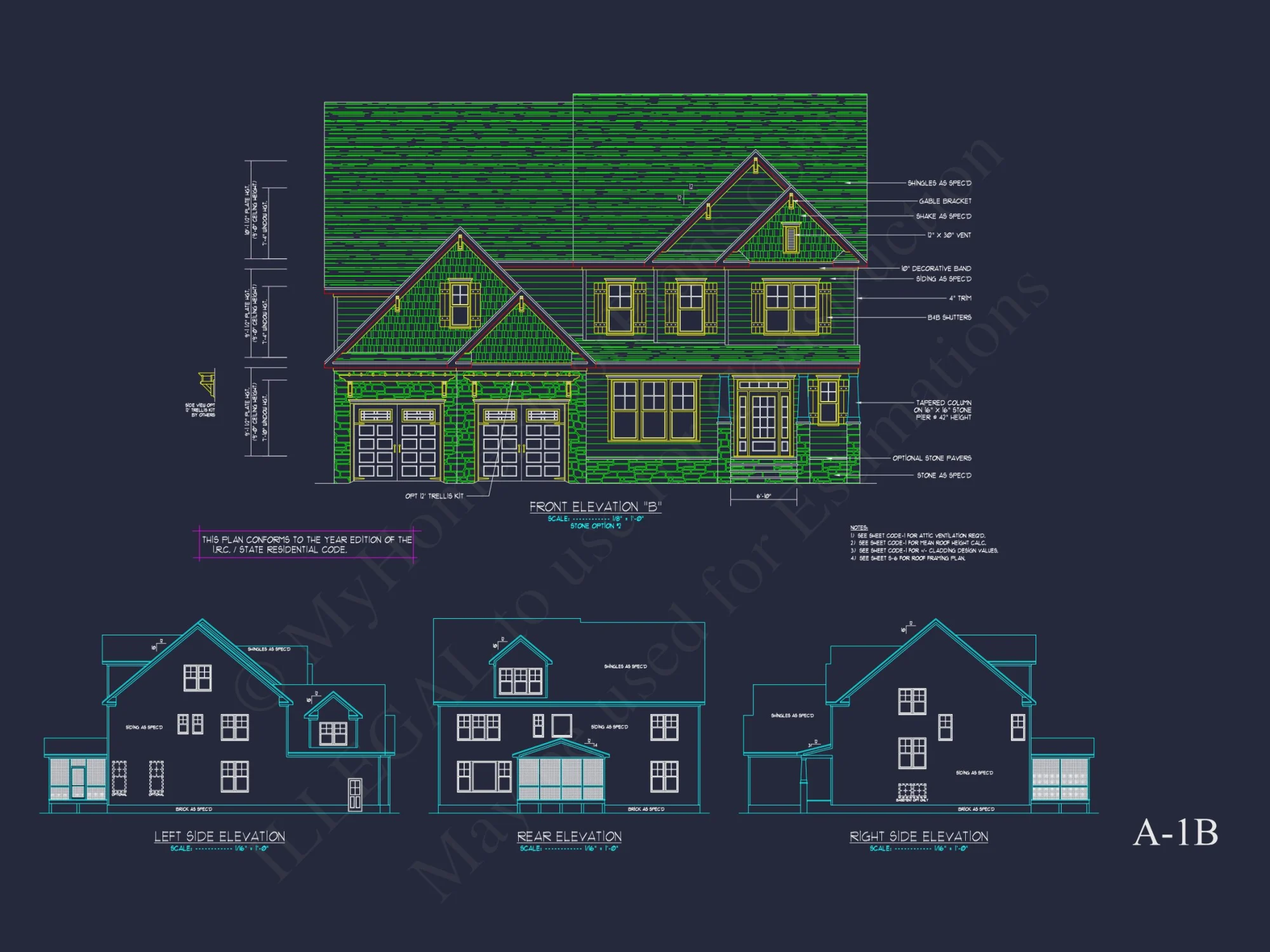 Traditional Colonial house Plan with Detailed CAD Designs