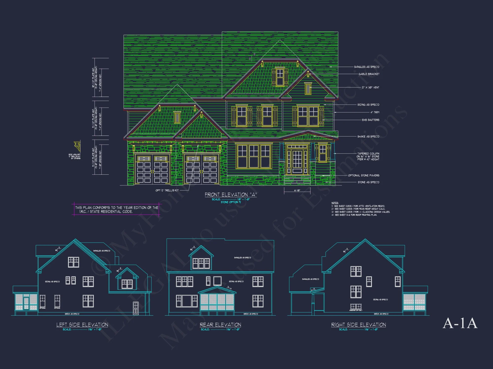 Traditional Colonial house Plan with Detailed CAD Designs