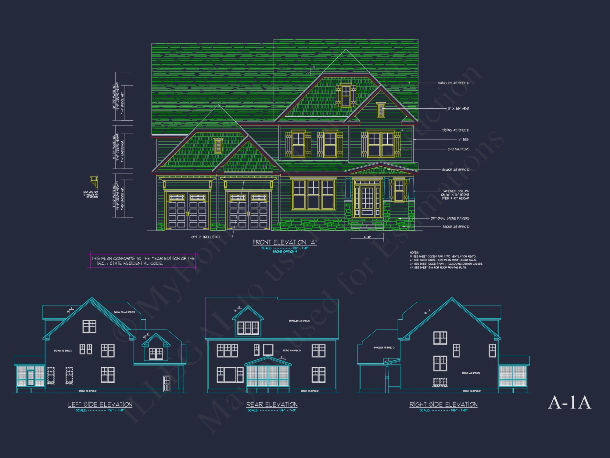 Traditional Colonial house Plan with Detailed CAD Designs