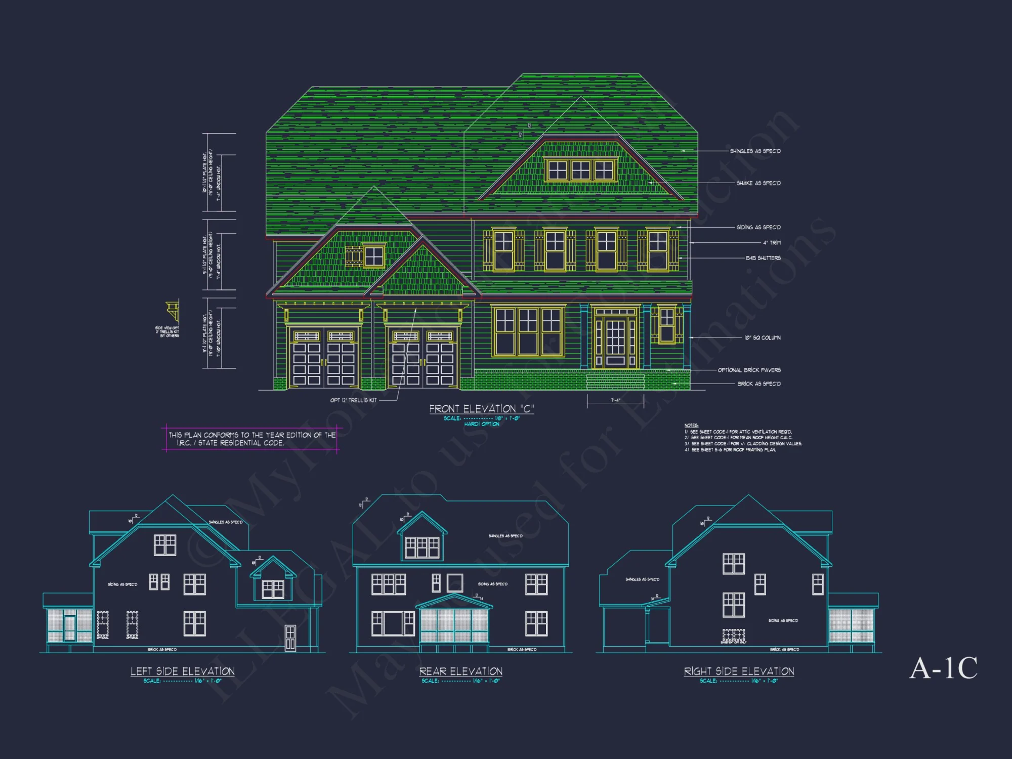 Traditional Colonial house Plan with Detailed CAD Designs