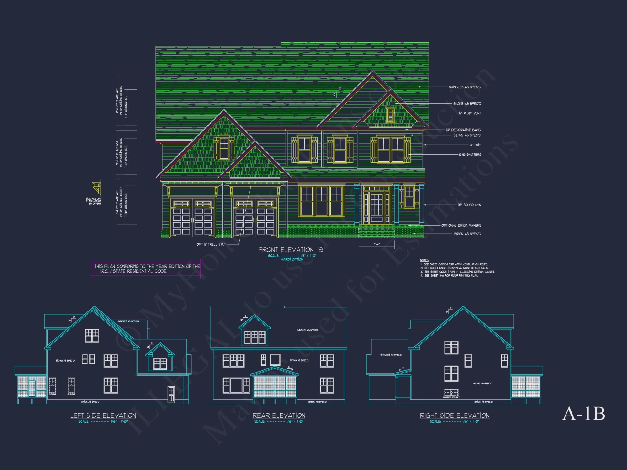 Traditional Colonial house Plan with Detailed CAD Designs