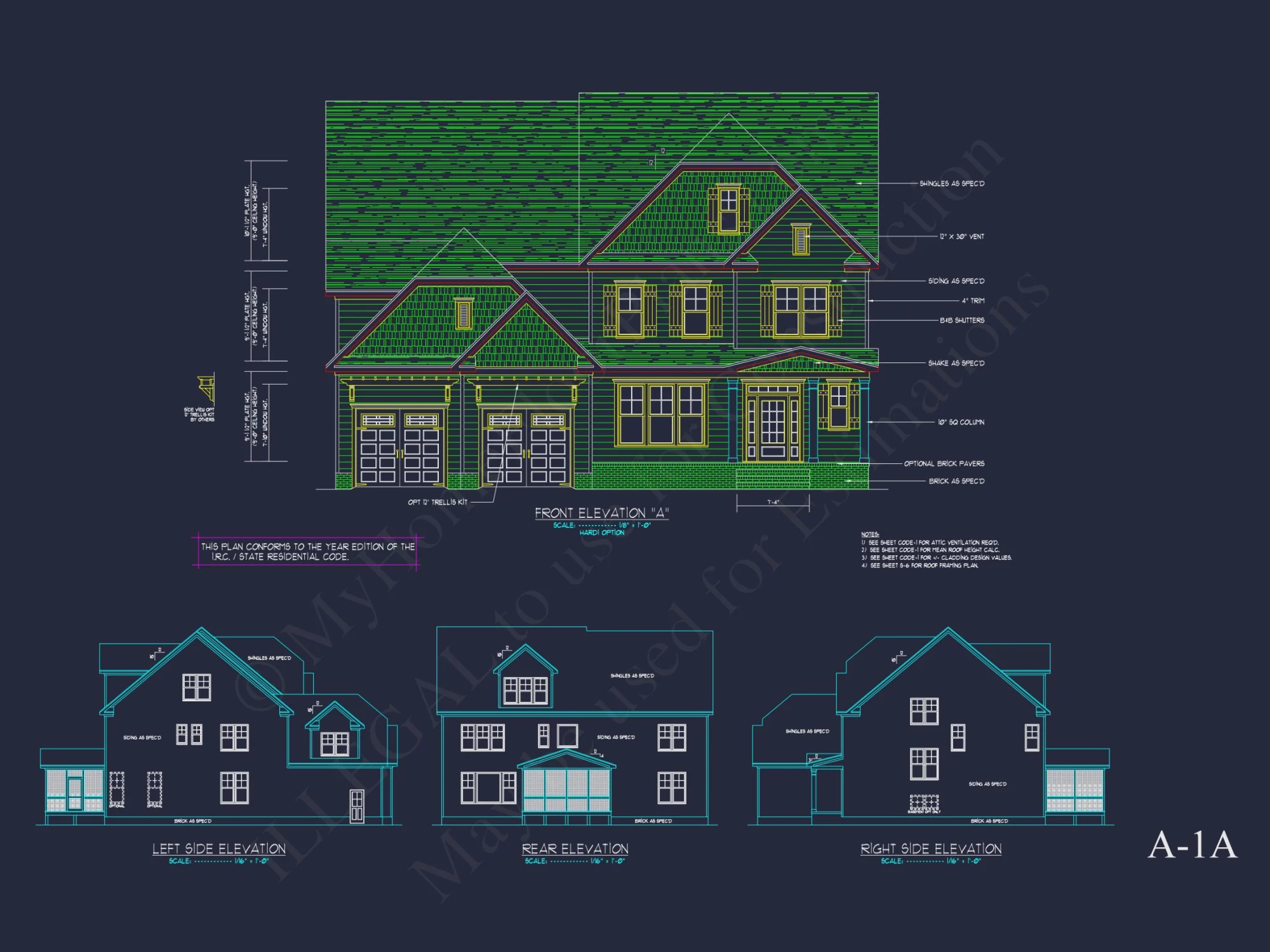 Traditional Colonial house Plan with Detailed CAD Designs