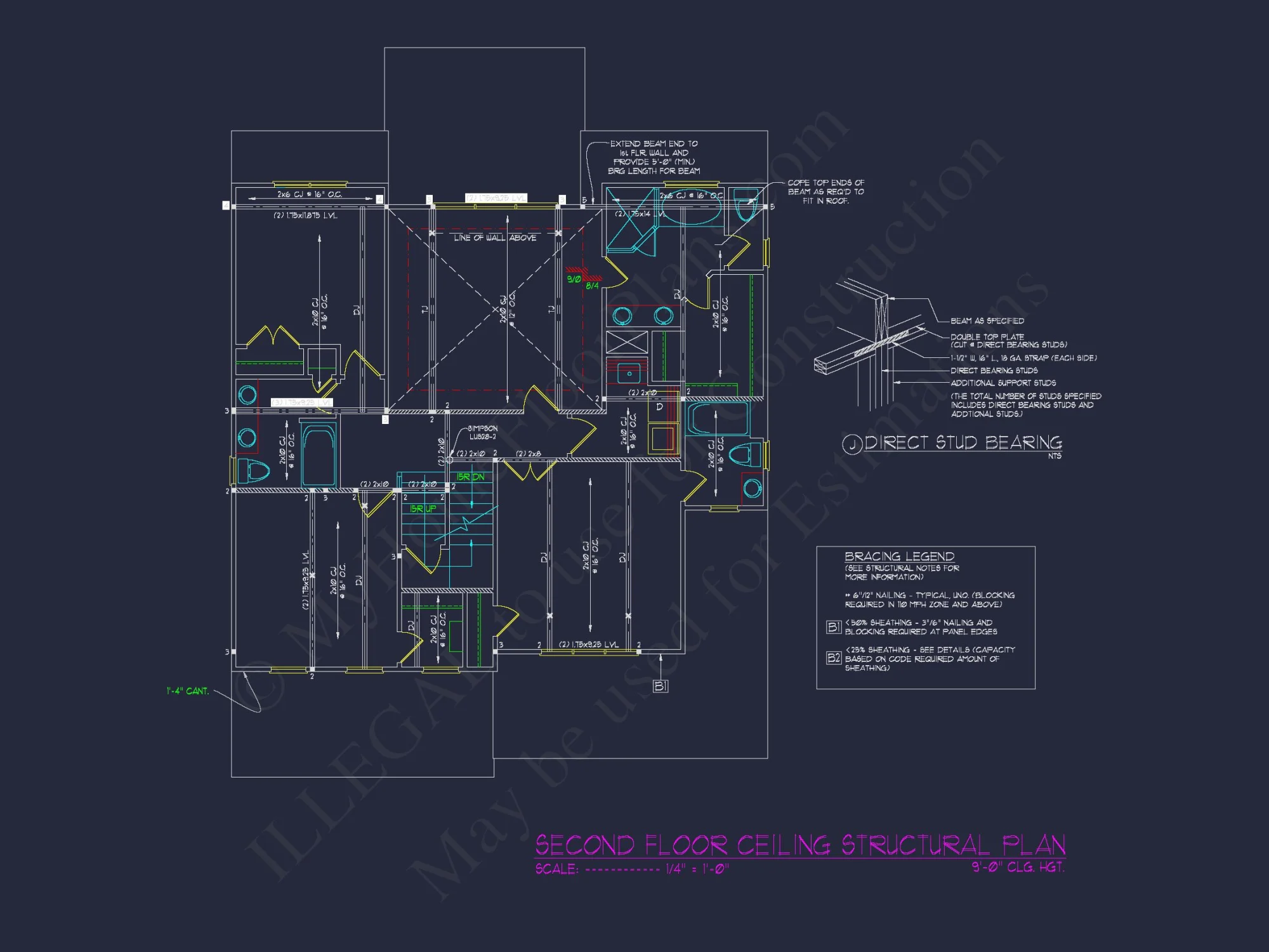 Modern house Floor Plan with CAD Designs & Blueprint Features