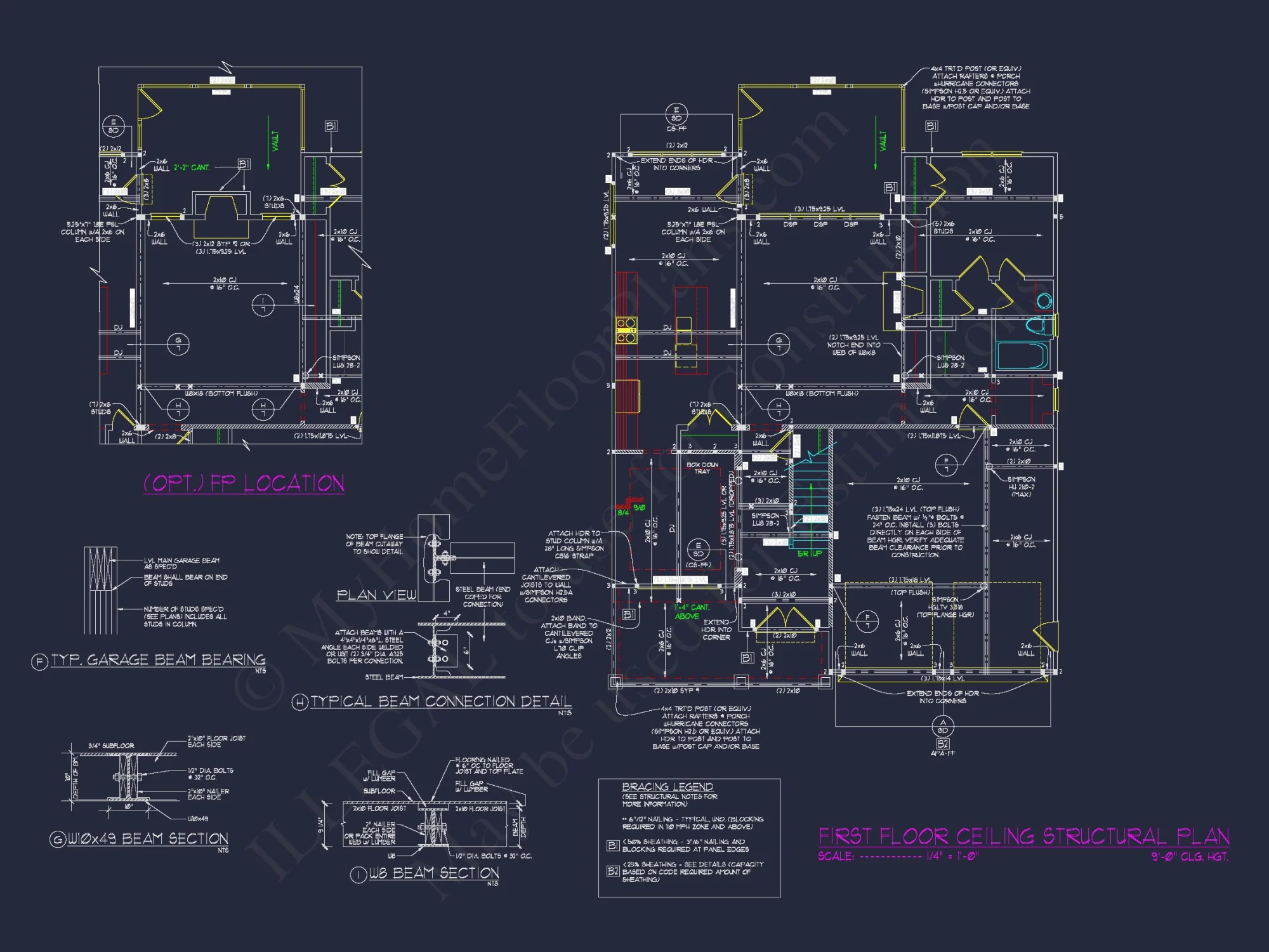 Modern house Floor Plan with CAD Designs & Blueprint Features