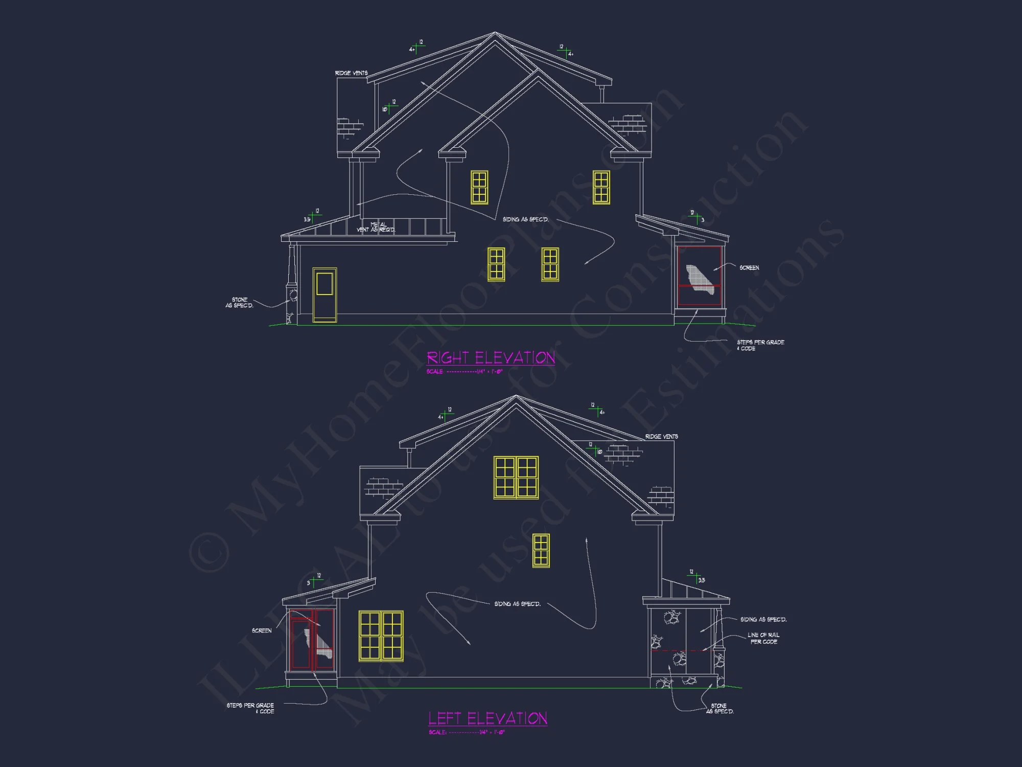 Modern house Floor Plan with CAD Designs & Blueprint Features