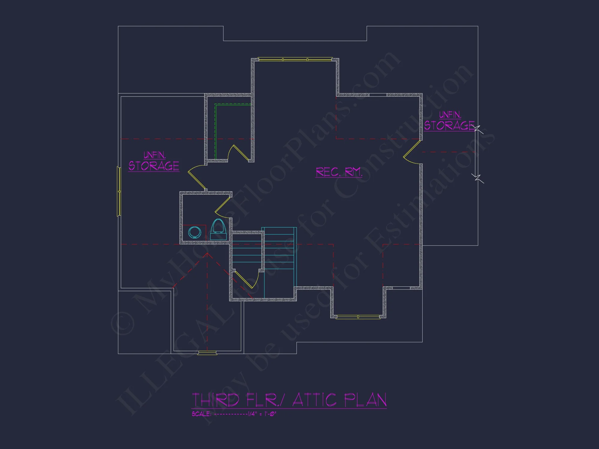 Modern house Floor Plan with CAD Designs & Blueprint Features