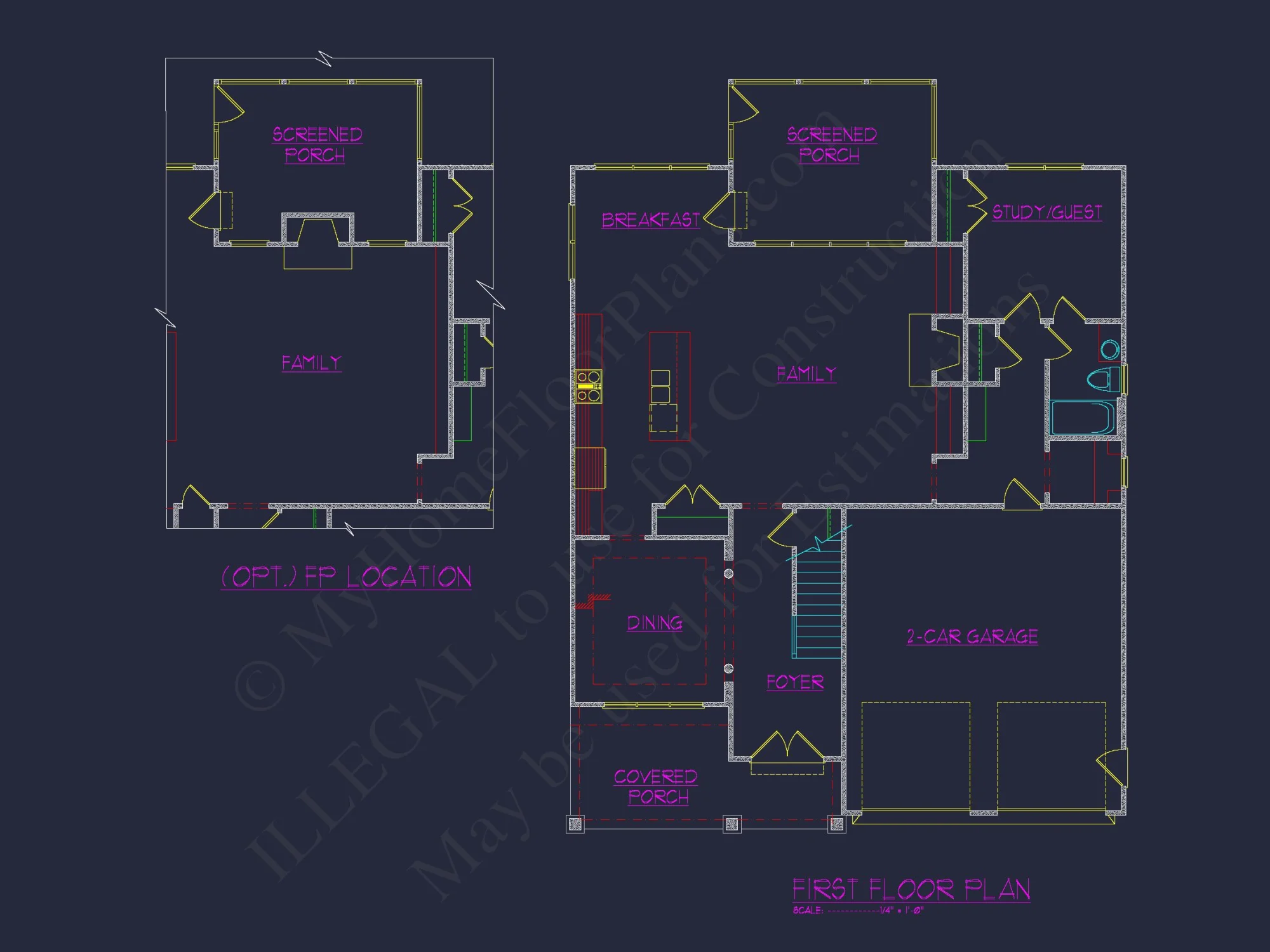 Modern house Floor Plan with CAD Designs & Blueprint Features
