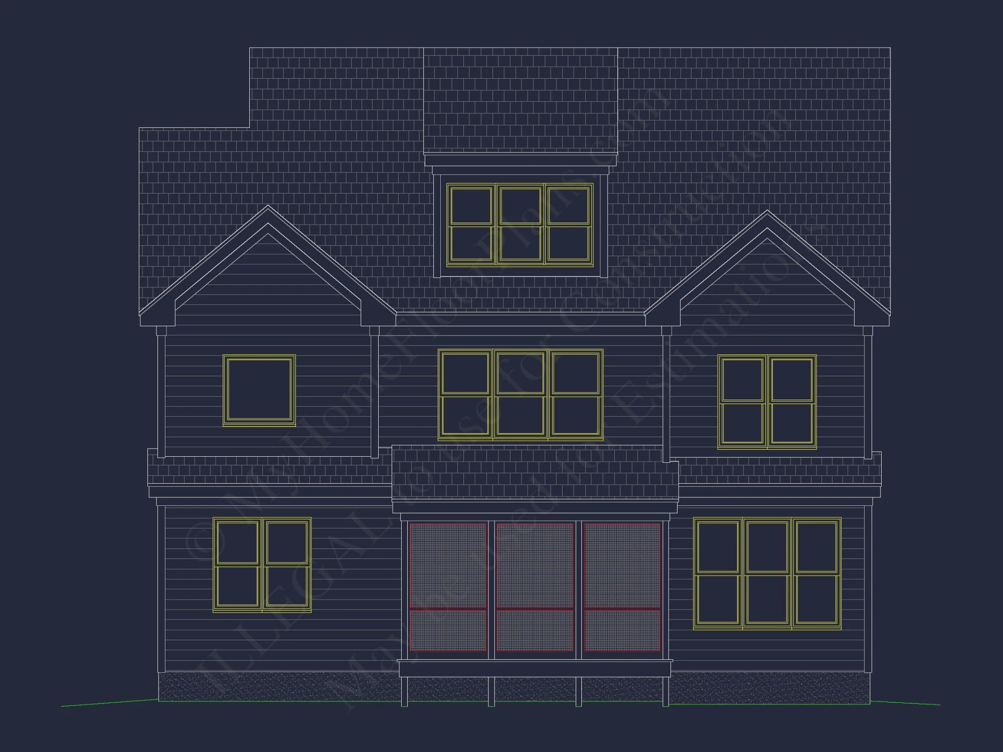 Modern house Floor Plan with CAD Designs & Blueprint Features
