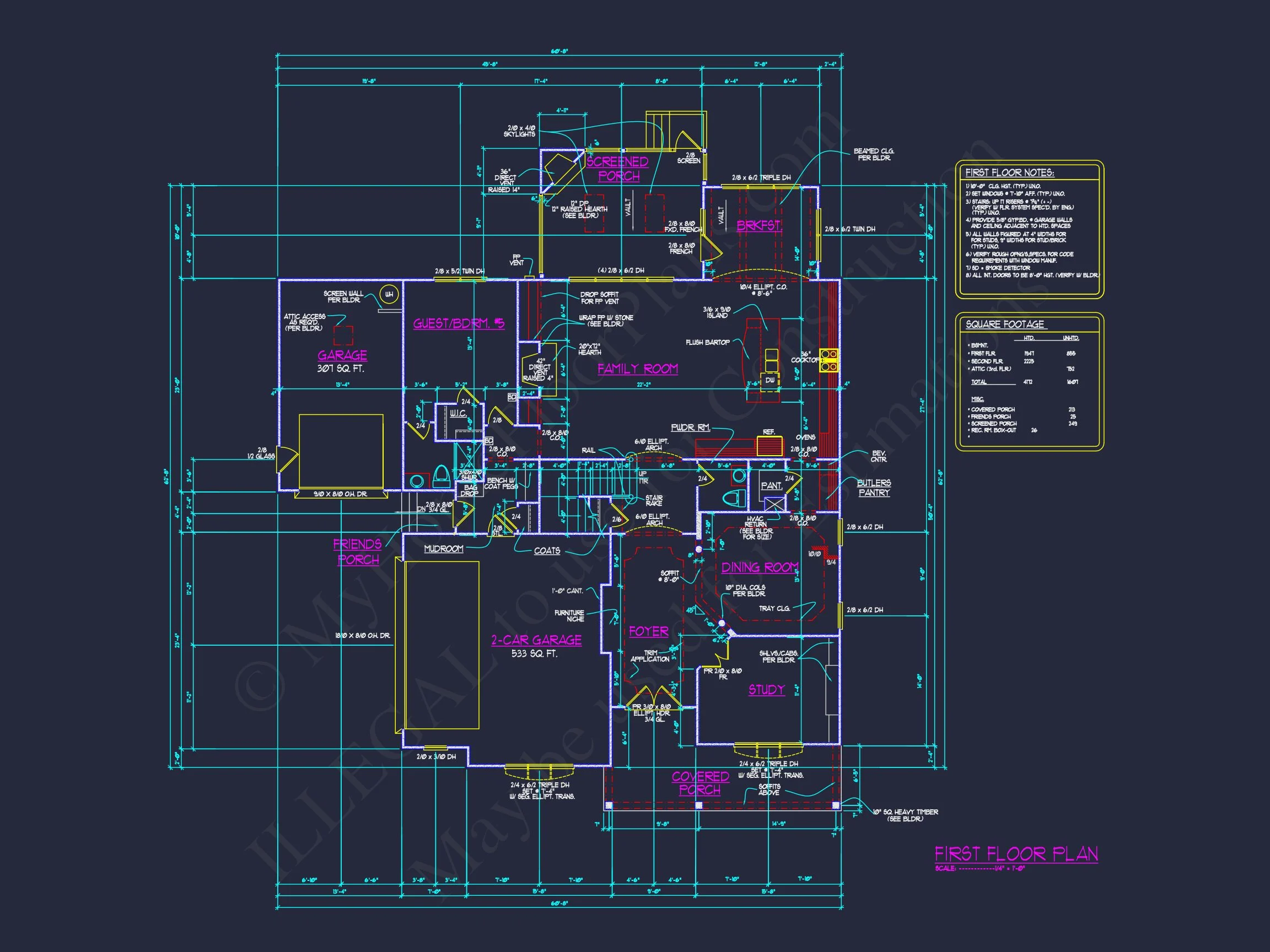 13-1457 HOUSE PLAN - Luxurious House Plan with Detailed Blueprint & Floor Designs 12 Luxurious house Plan with Detailed Blueprint & Floor Designs