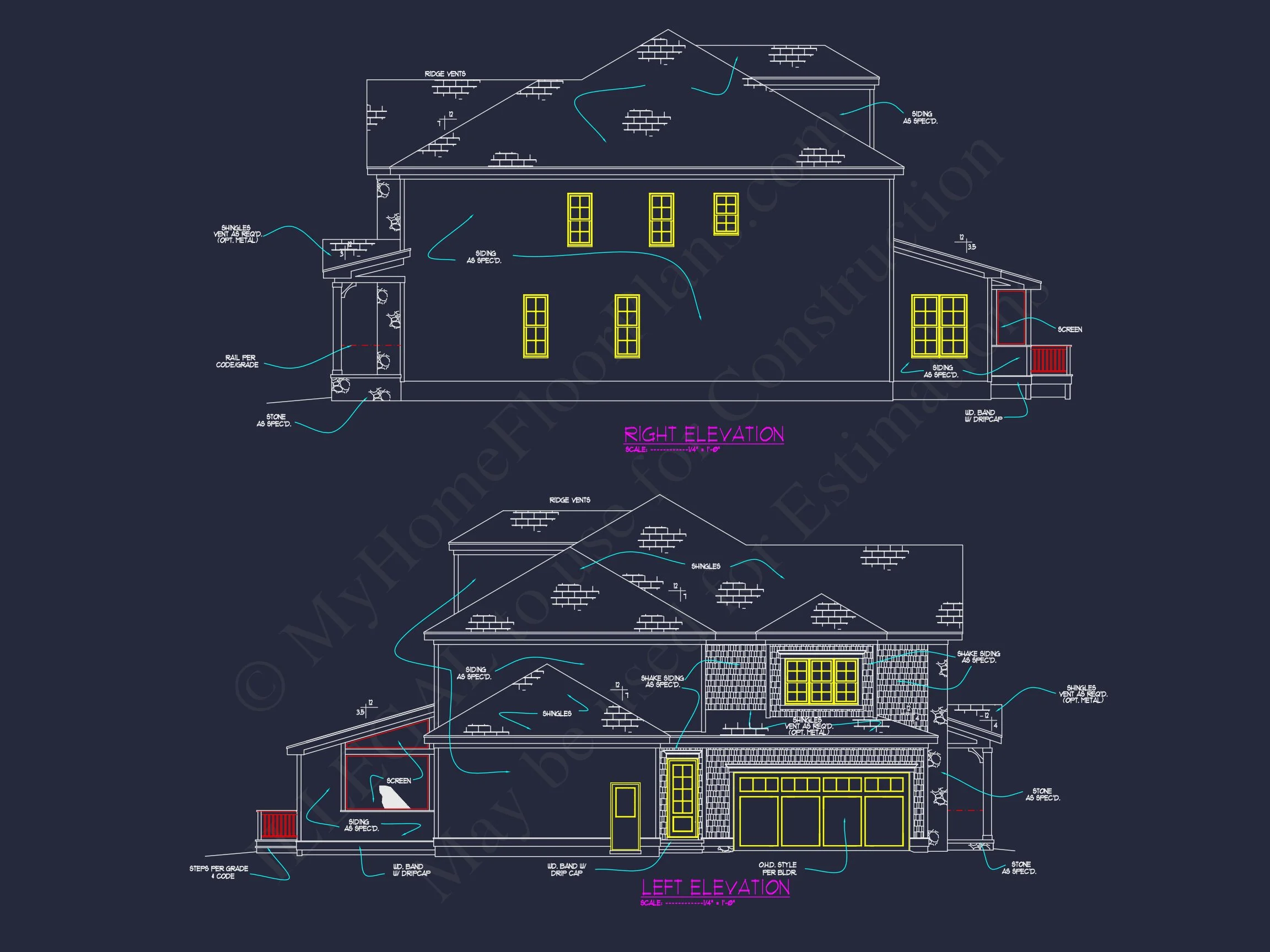 13-1457 HOUSE PLAN - Luxurious House Plan with Detailed Blueprint & Floor Designs 7 Luxurious house Plan with Detailed Blueprint & Floor Designs