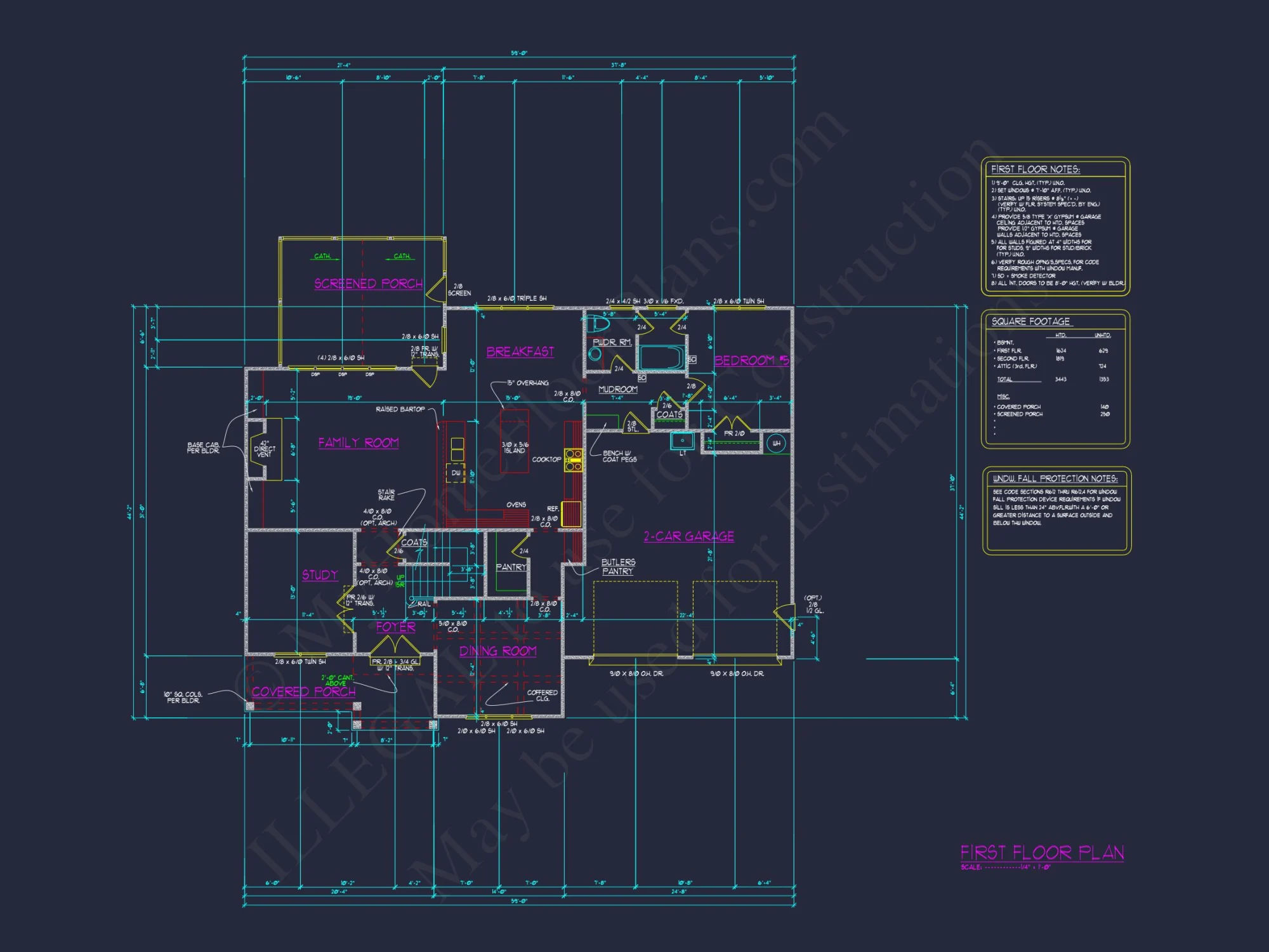 Traditional house Plan with CAD Designs and 2-Story Layout