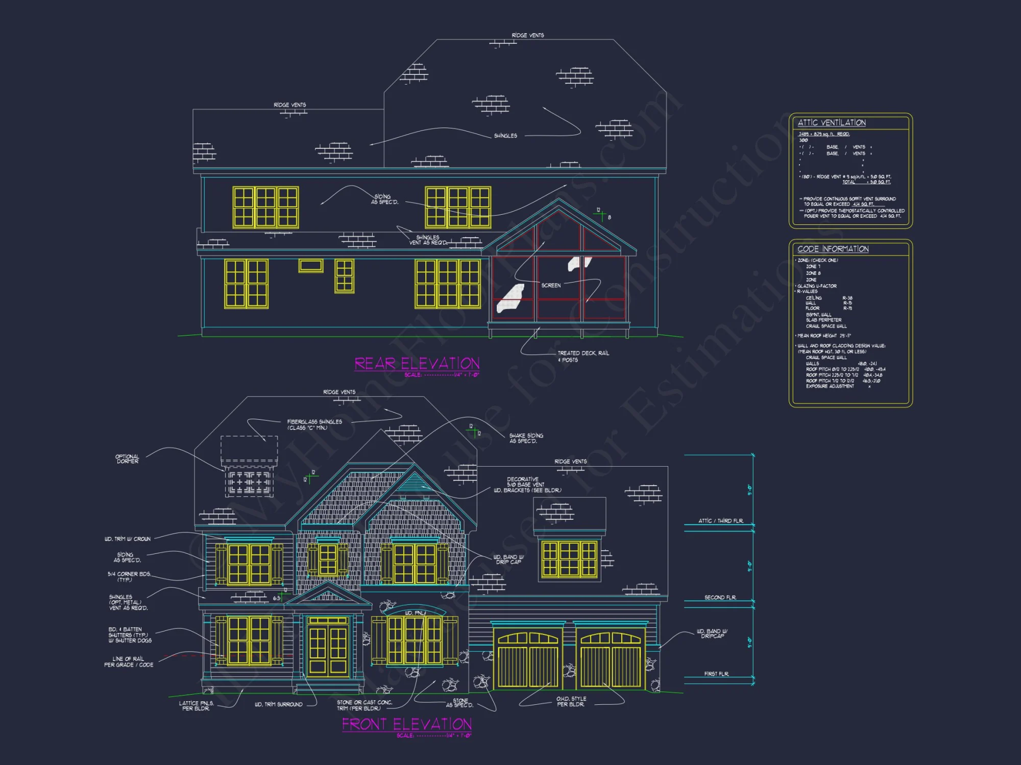 Traditional house Plan with CAD Designs and 2-Story Layout