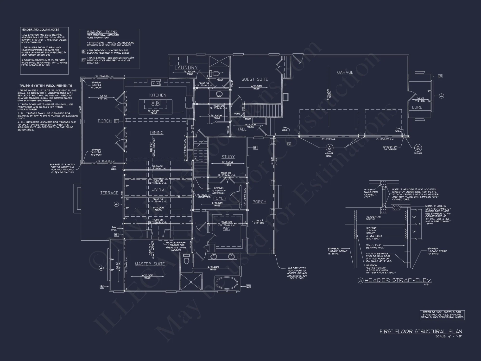 Traditional Craftsman Floor Plan with CAD Architecture
