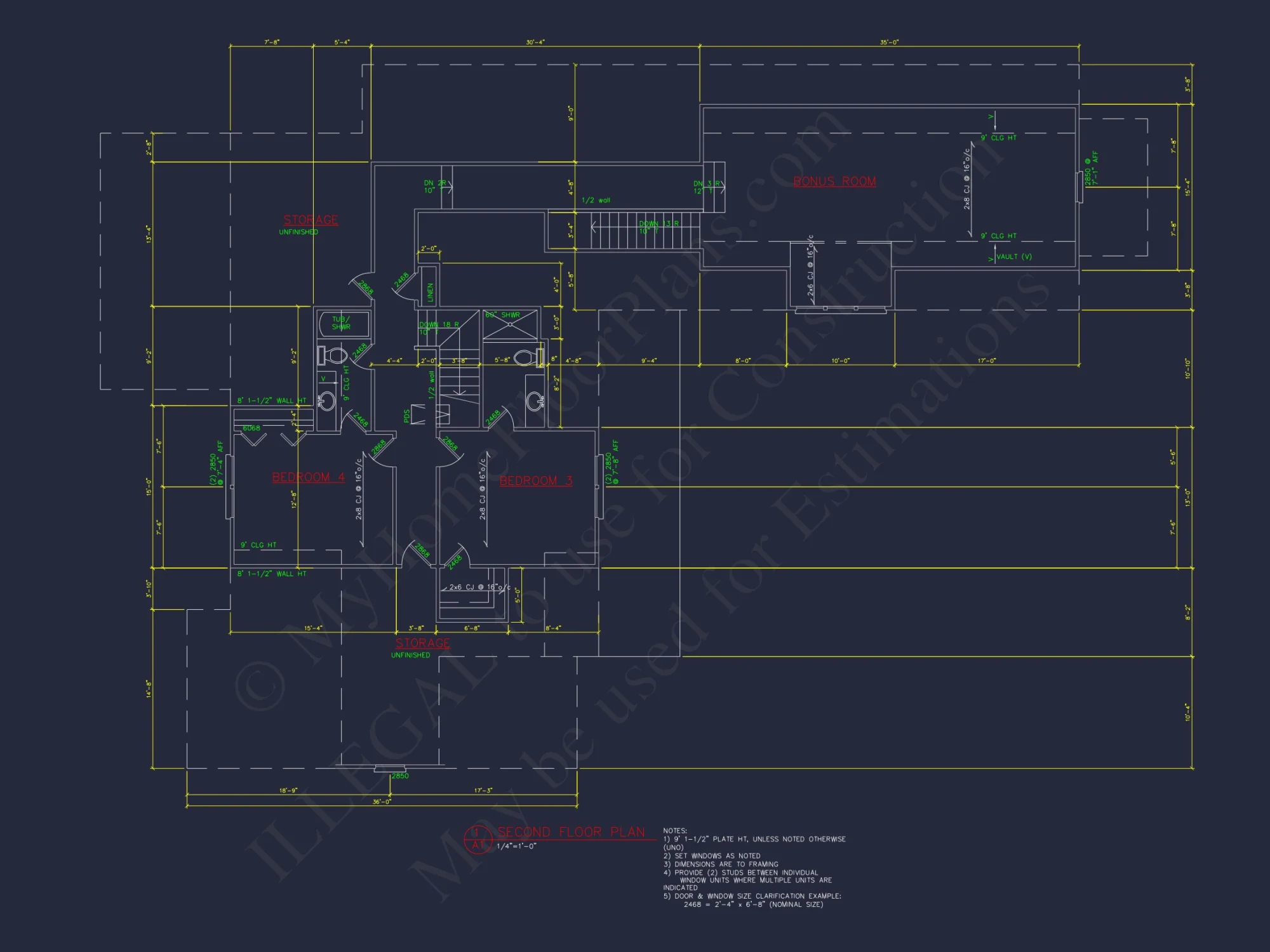 Traditional Craftsman Floor Plan with CAD Architecture