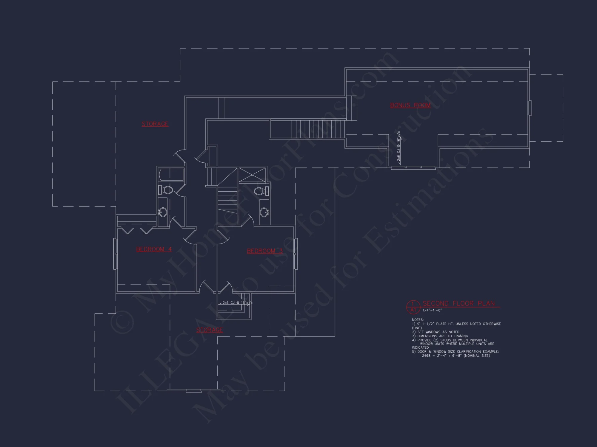 Traditional Craftsman Floor Plan with CAD Architecture
