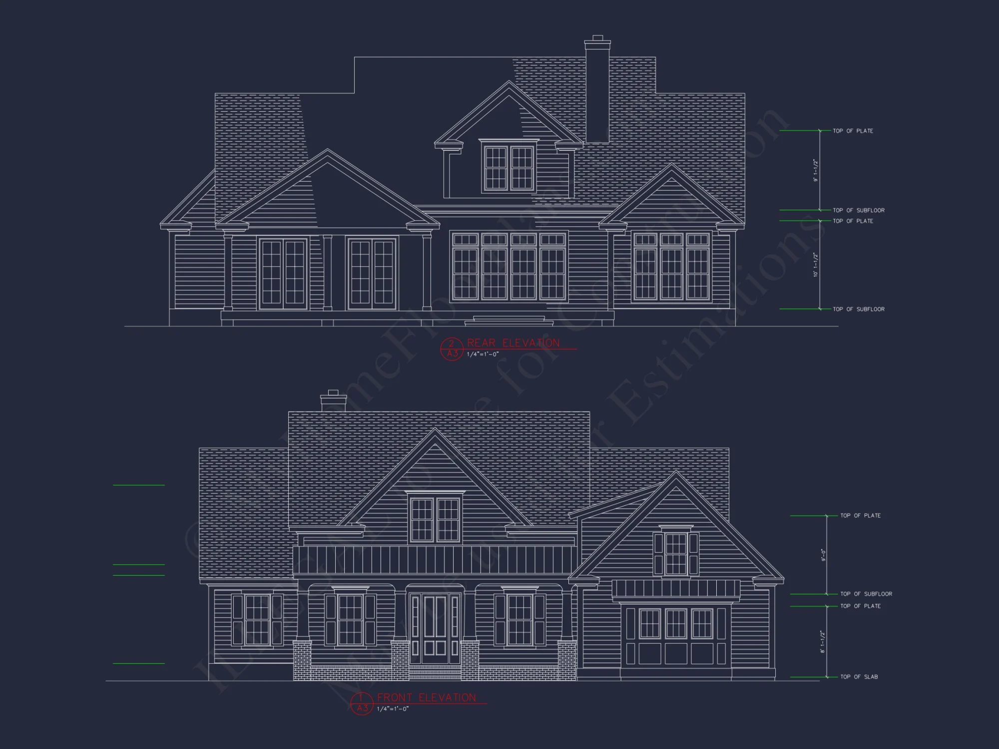 Traditional Craftsman Floor Plan with CAD Architecture