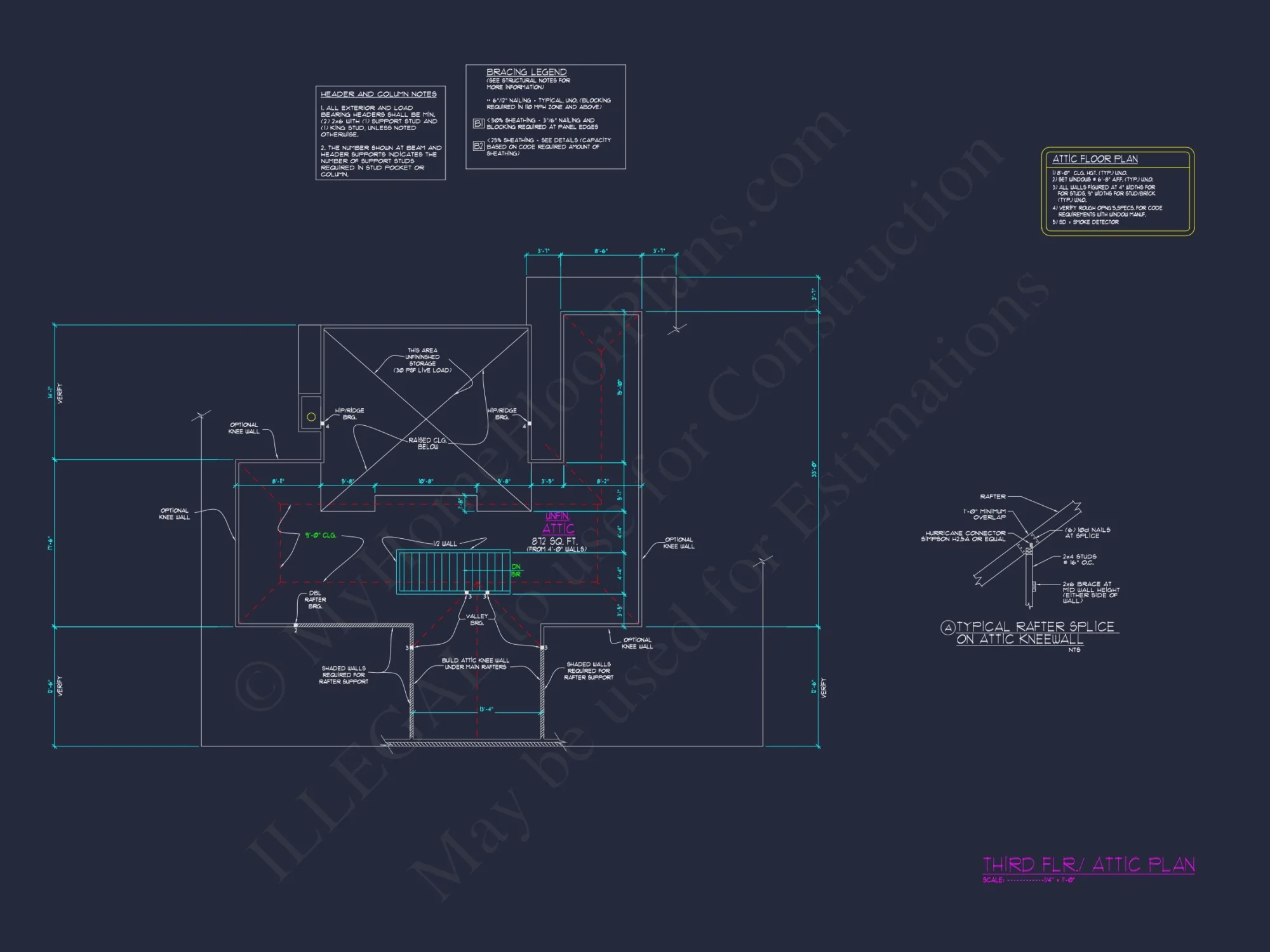 Elegant house Blueprint with 2.5 Story Floor Plan Designs