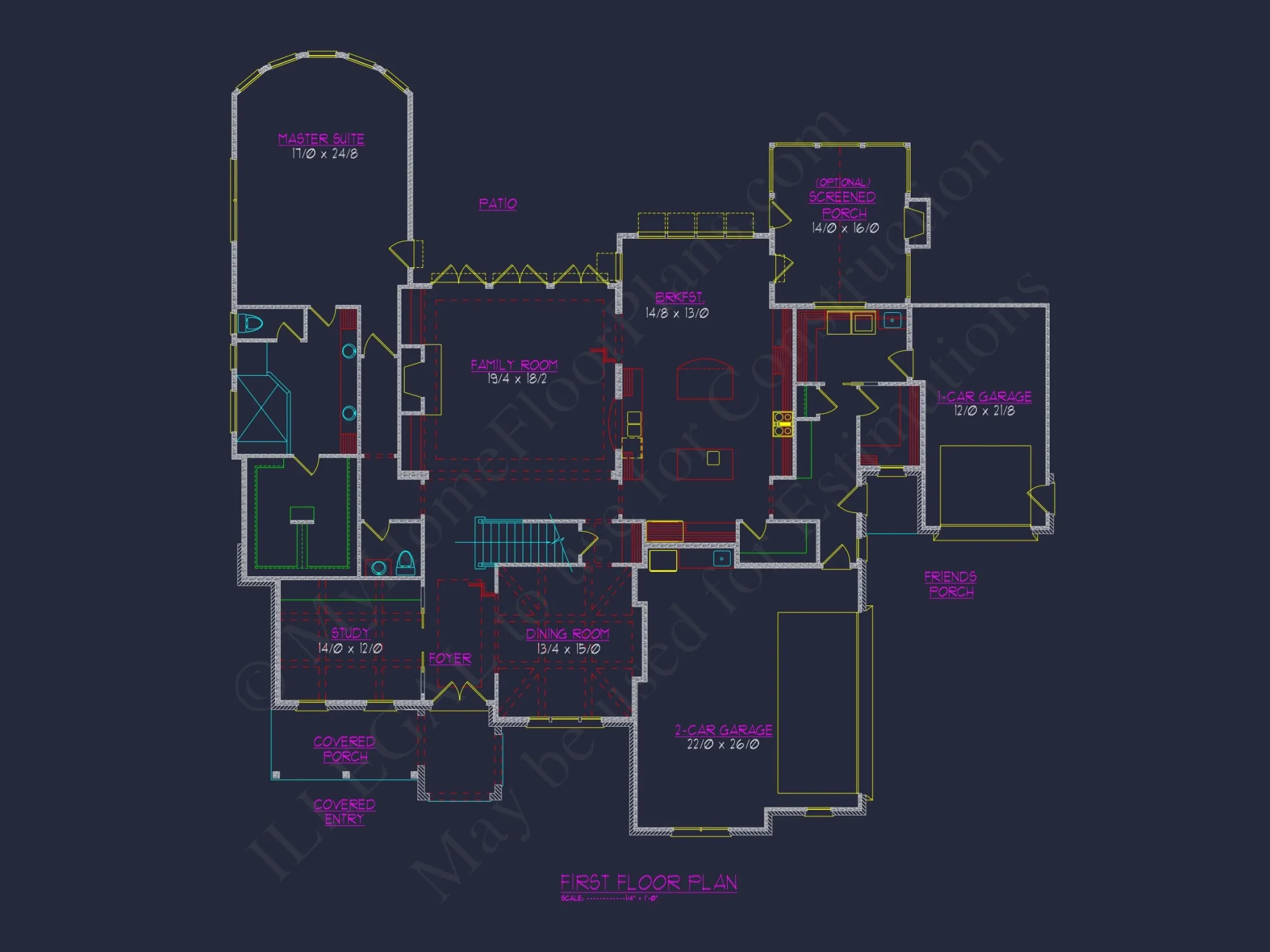 Elegant house Blueprint with 2.5 Story Floor Plan Designs