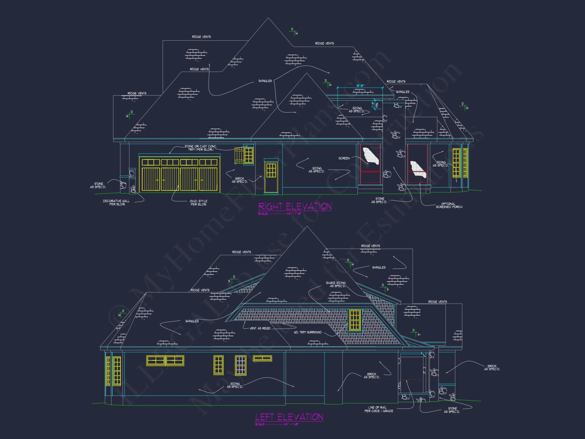 Elegant house Blueprint with 2.5 Story Floor Plan Designs