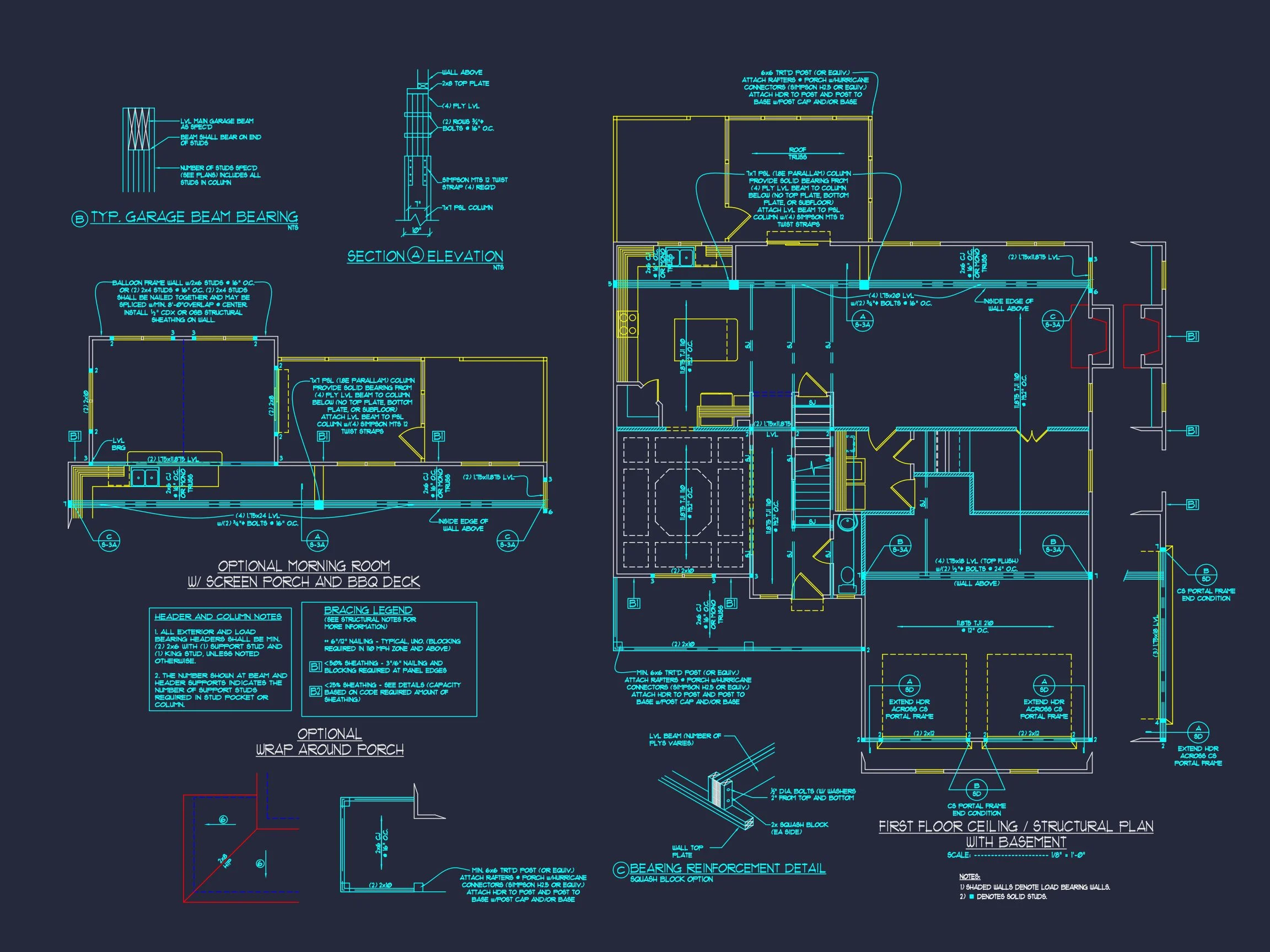 13-1317 HOUSE PLAN - Craftsman House Design with 2-Story Plan and CAD Blueprints 22 Craftsman house Design with 2-Story Plan and CAD Blueprints