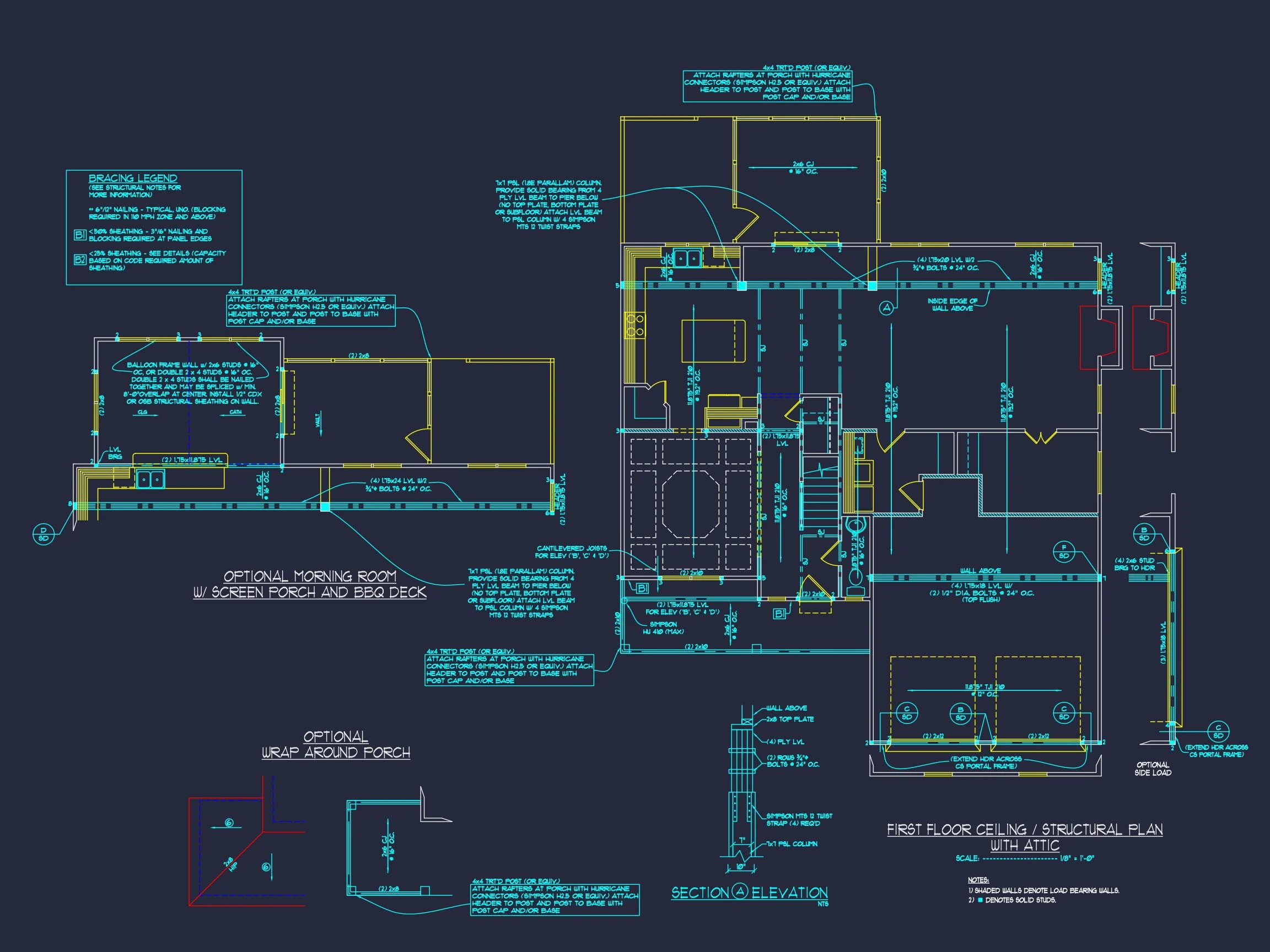 13-1317 HOUSE PLAN - Craftsman House Design with 2-Story Plan and CAD Blueprints 21 Craftsman house Design with 2-Story Plan and CAD Blueprints