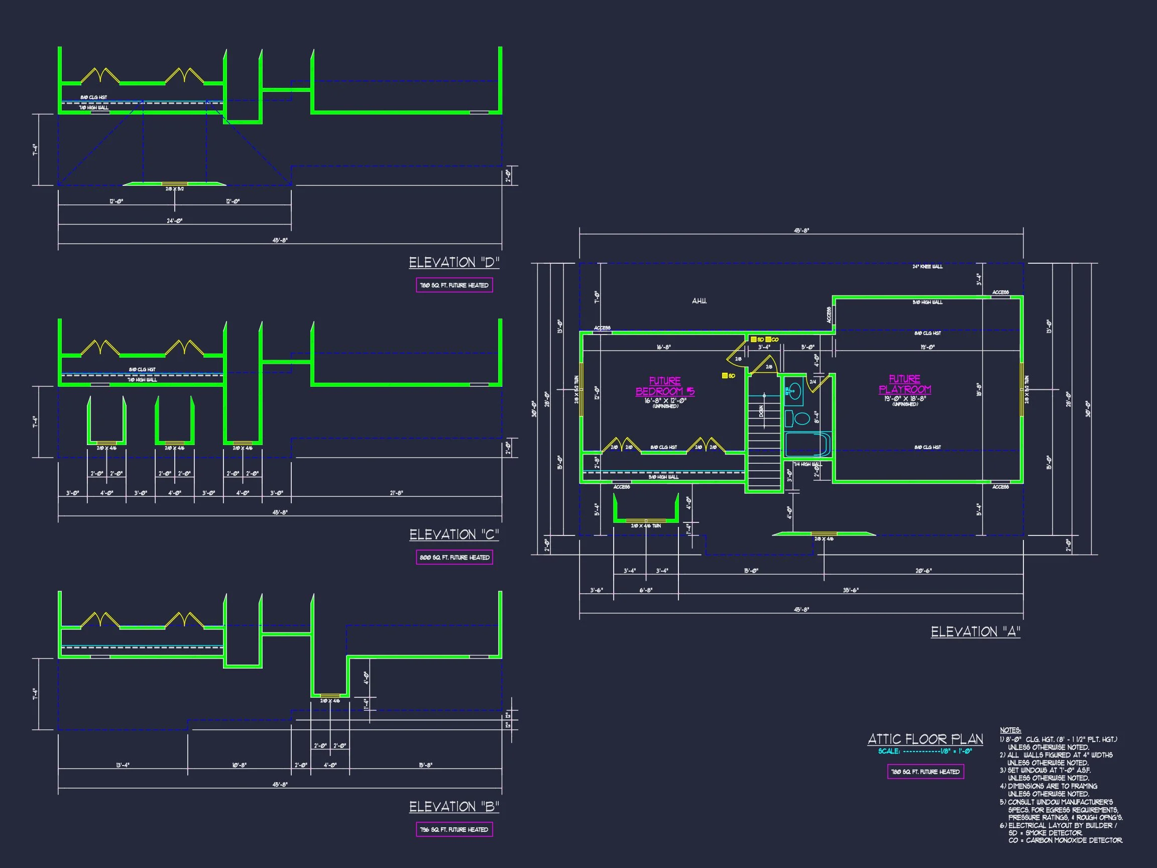 13-1317 HOUSE PLAN - Craftsman House Design with 2-Story Plan and CAD Blueprints 16 Craftsman house Design with 2-Story Plan and CAD Blueprints