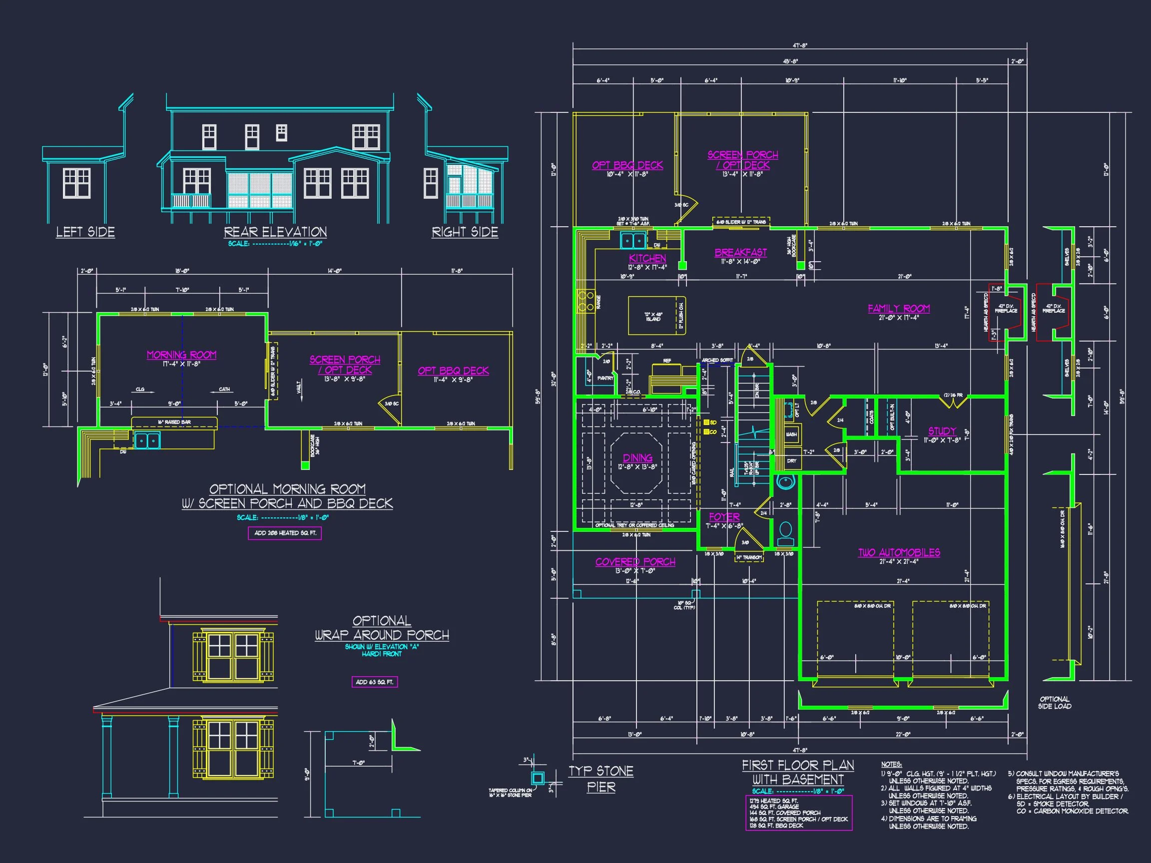 13-1317 HOUSE PLAN - Craftsman House Design with 2-Story Plan and CAD Blueprints 10 Craftsman house Design with 2-Story Plan and CAD Blueprints