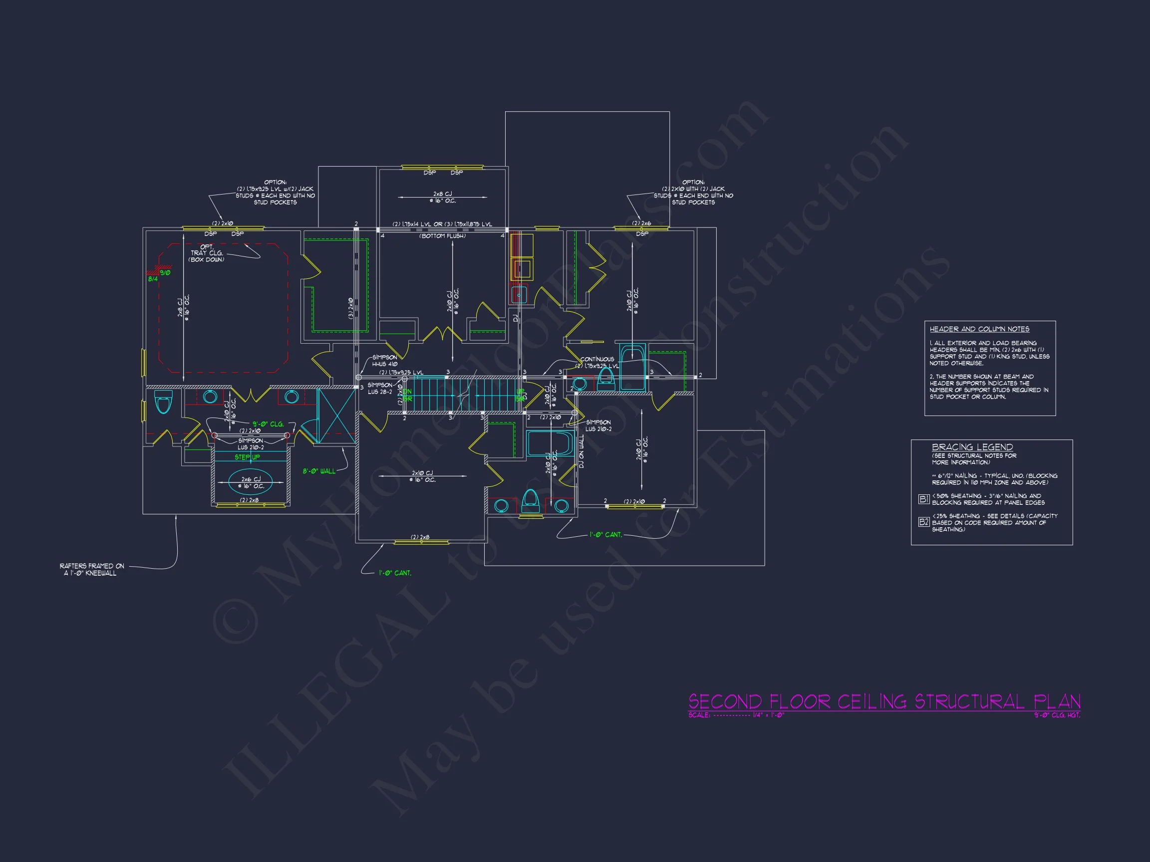 13-1294 HOUSE PLAN - Traditional CAD House Floor Plan | Blueprint Designs 12 Blueprint Designs