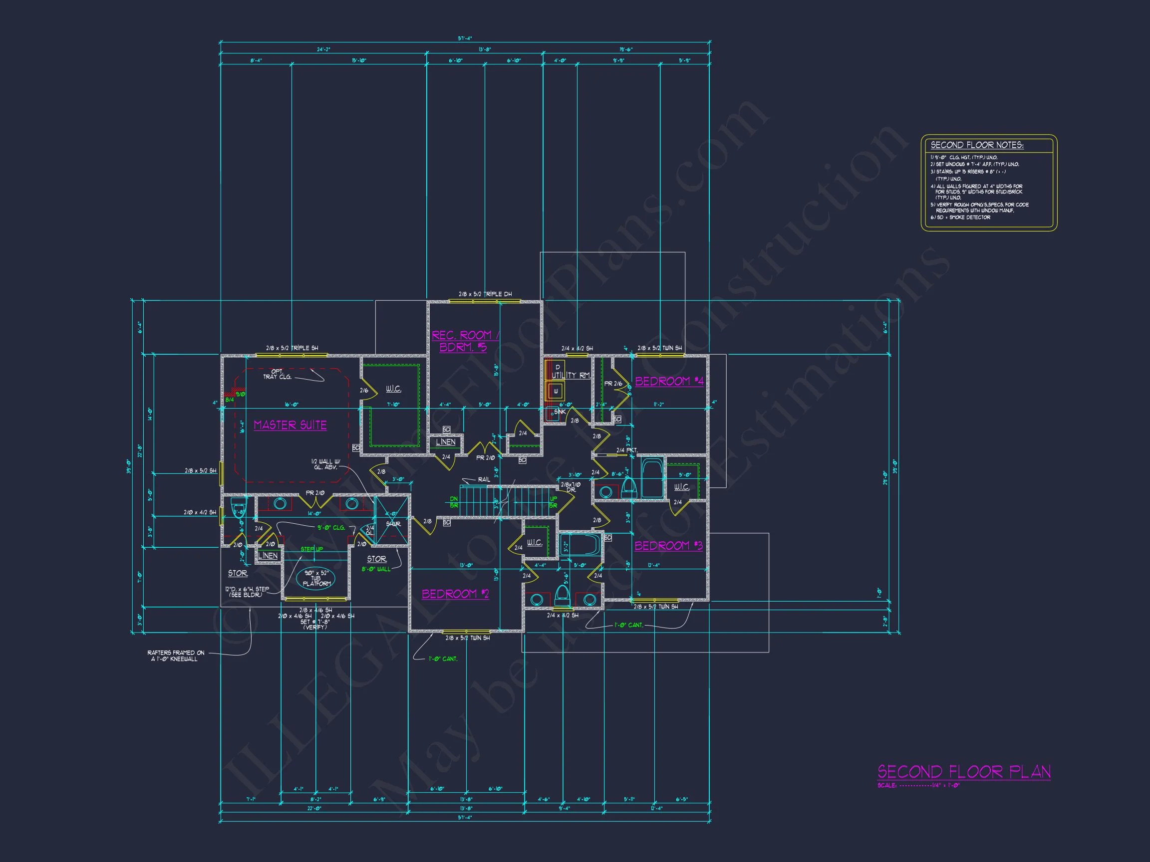 13-1294 HOUSE PLAN - Traditional CAD House Floor Plan | Blueprint Designs 7 Traditional CAD house Floor Plan