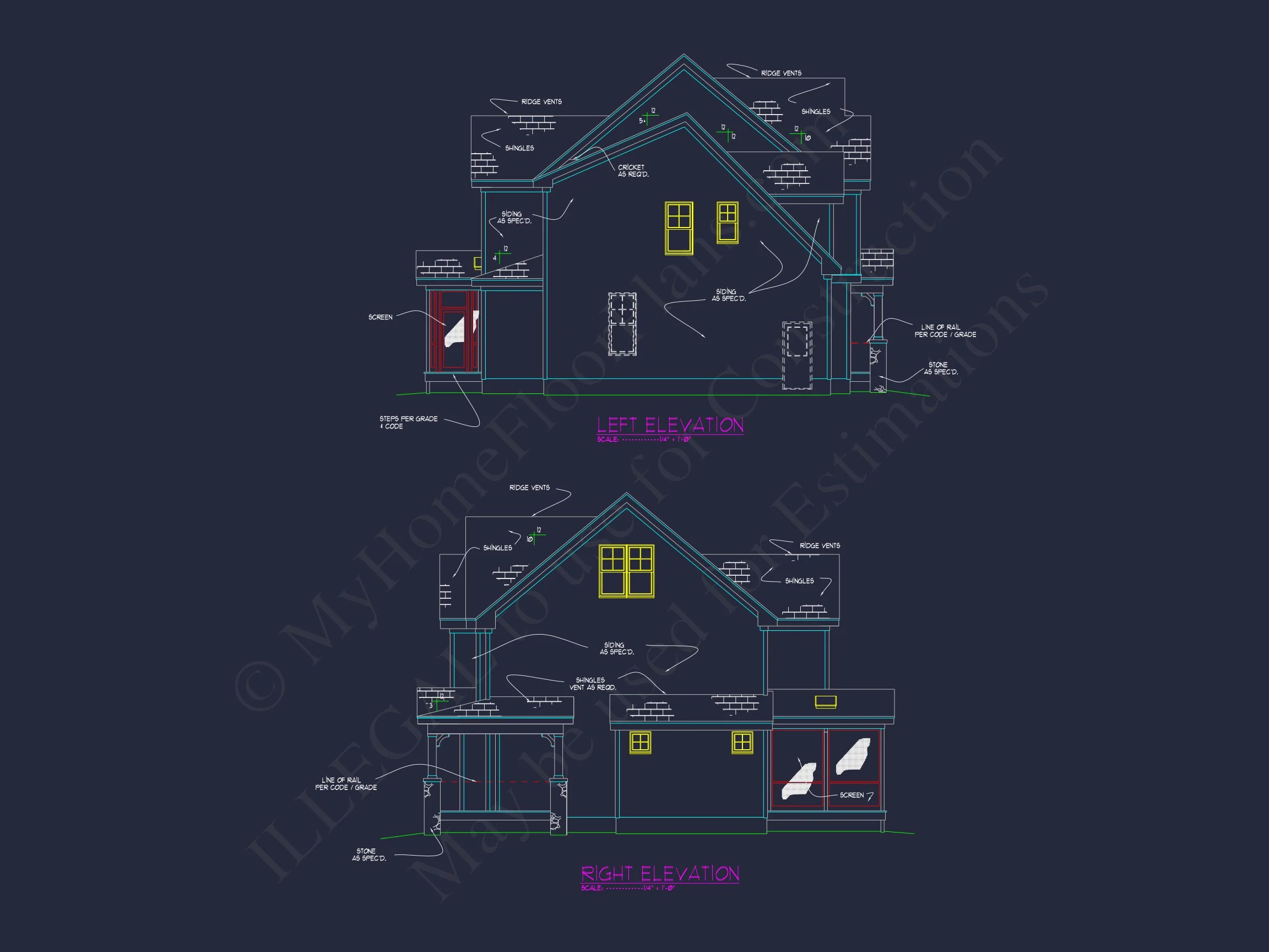 13-1294 HOUSE PLAN - Traditional CAD House Floor Plan | Blueprint Designs 3 Traditional CAD house Floor Plan