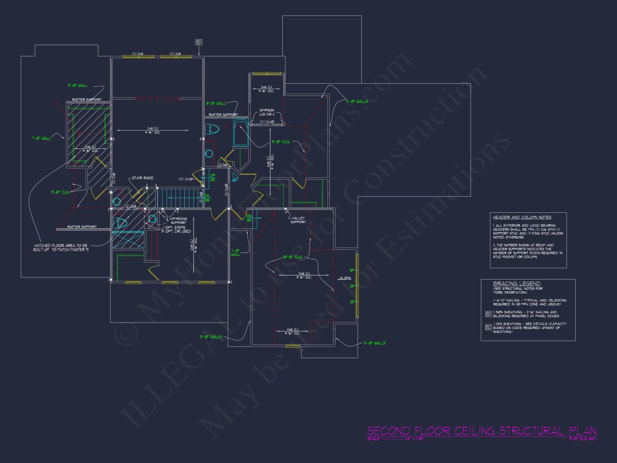 Traditional Craftsman house Plan with Vaulted Ceilings & 2 Owner Suites