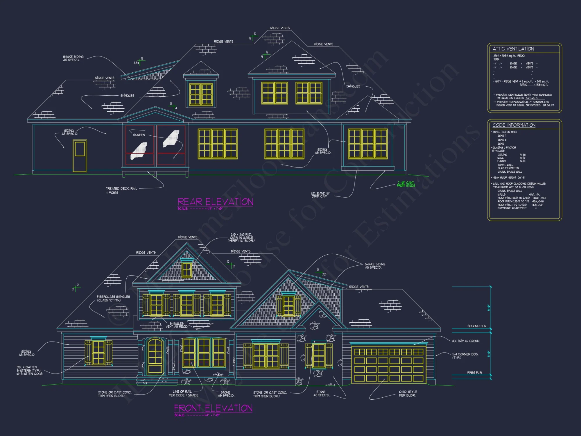 Traditional Craftsman house Plan with Vaulted Ceilings & 2 Owner Suites