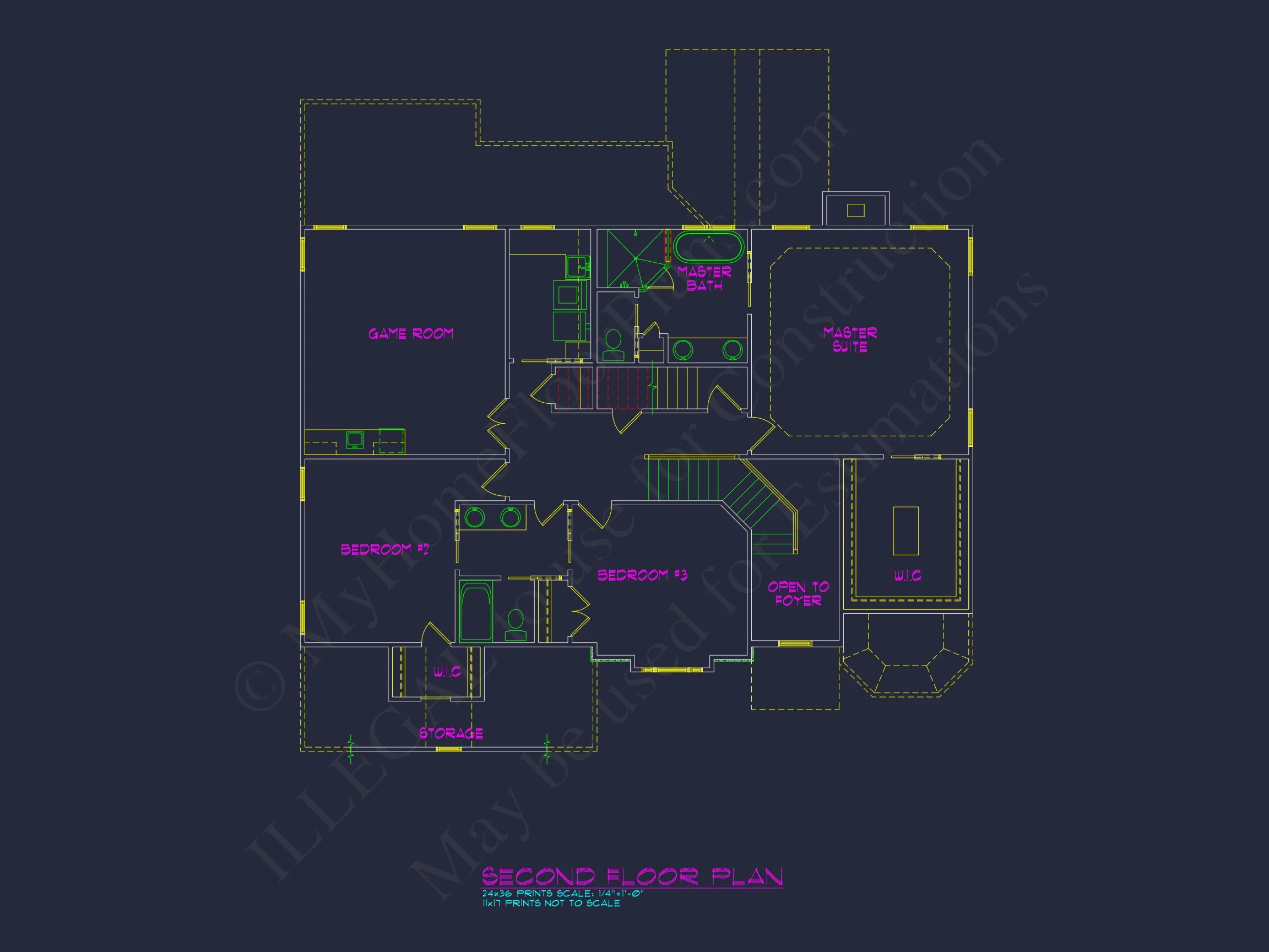 Modern Suburban house Plan with 4 Beds and Open Floor Plans