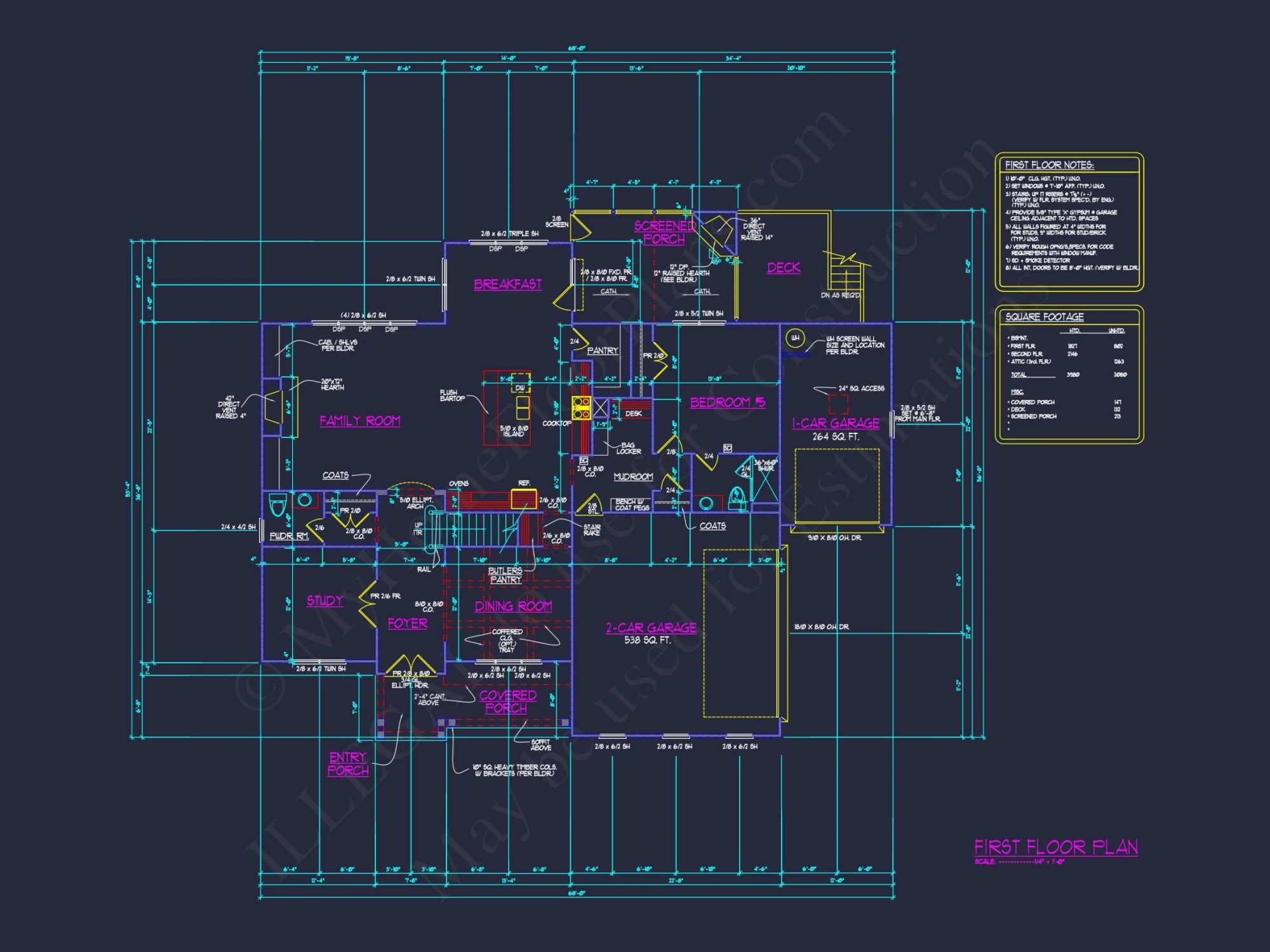 Blueprint house Floor Plan Designs With CAD Architecture