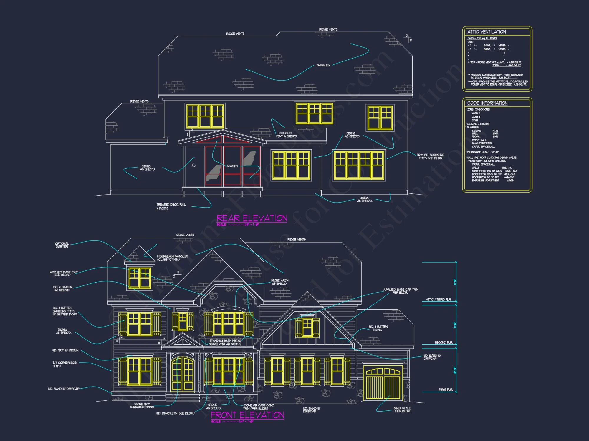 Blueprint house Floor Plan Designs With CAD Architecture
