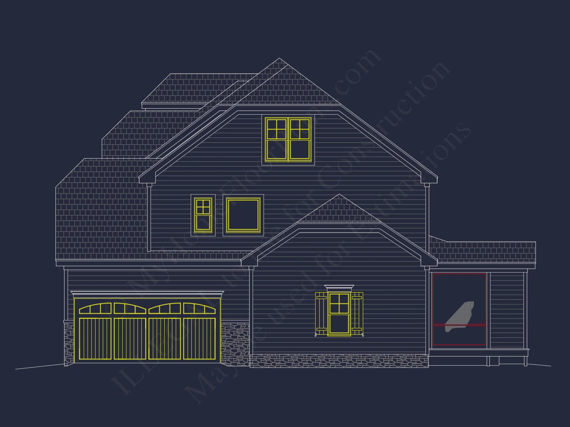 Blueprint house Floor Plan Designs With CAD Architecture