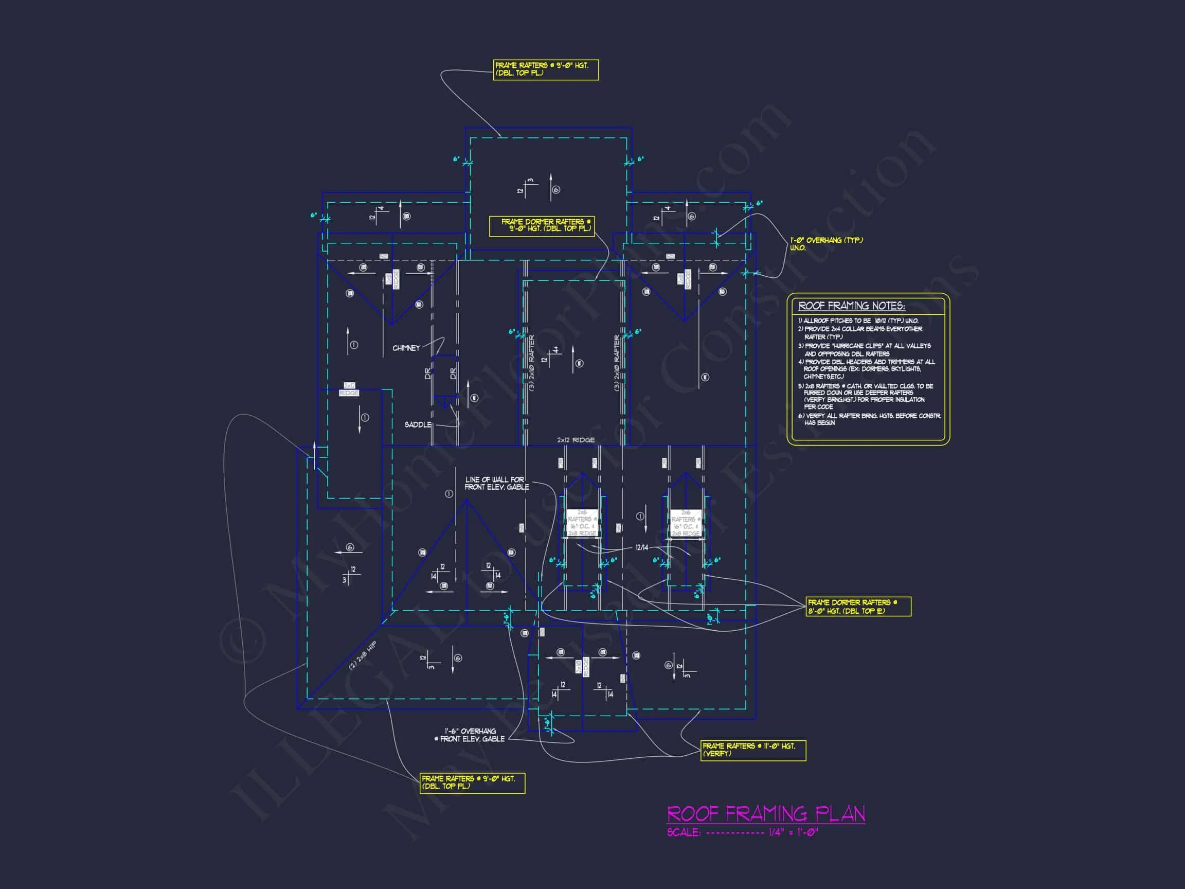 Craftsman house Floor Plan: Blueprint & CAD for Designers